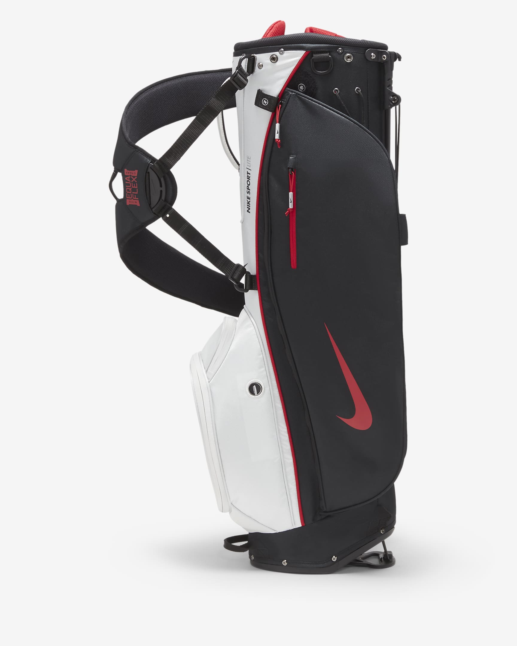 Nike Sport Lite Golf Bag - Platinum Tint/Black/Gym Red