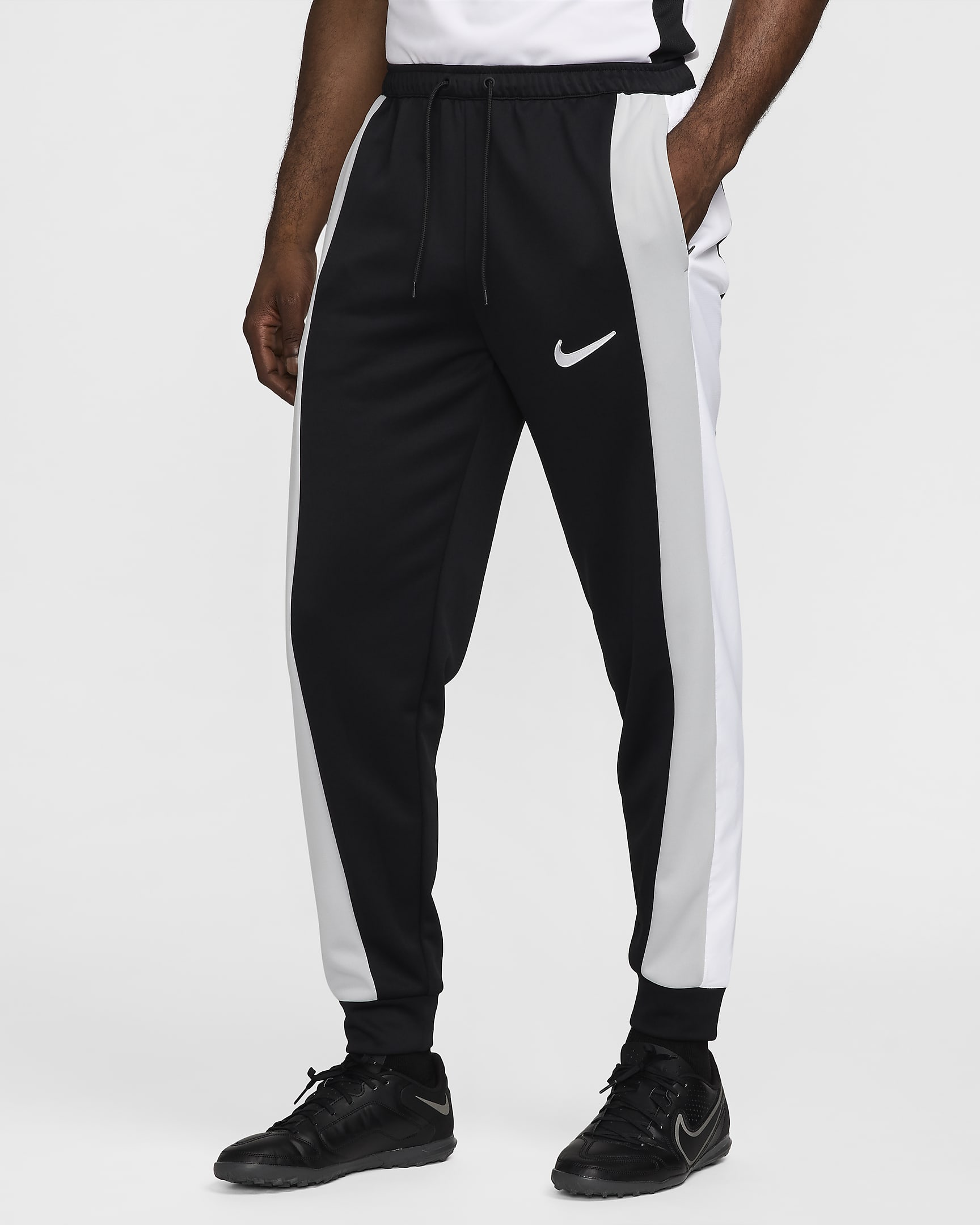 Track pants da calcio Dri-FIT Nike Academy – Uomo - Nero/Bianco/Light Smoke Grey/Bianco