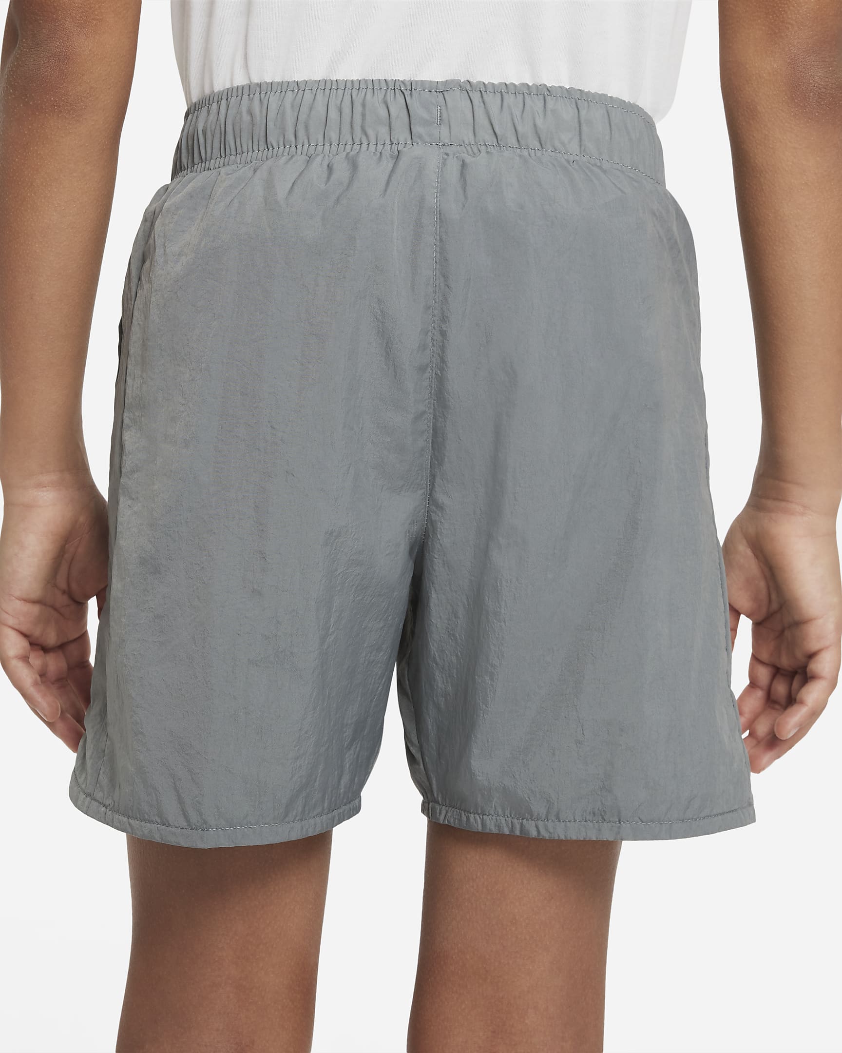 Nike Sportswear Older Kids' (Boys') Woven Shorts - Smoke Grey/Black