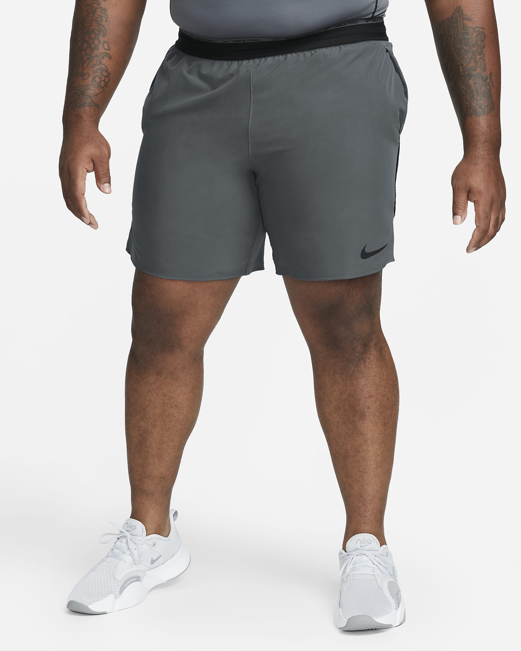 Nike Dri-FIT Flex Rep Pro Collection Men's 20cm (approx.) Unlined Training Shorts - Iron Grey/Black