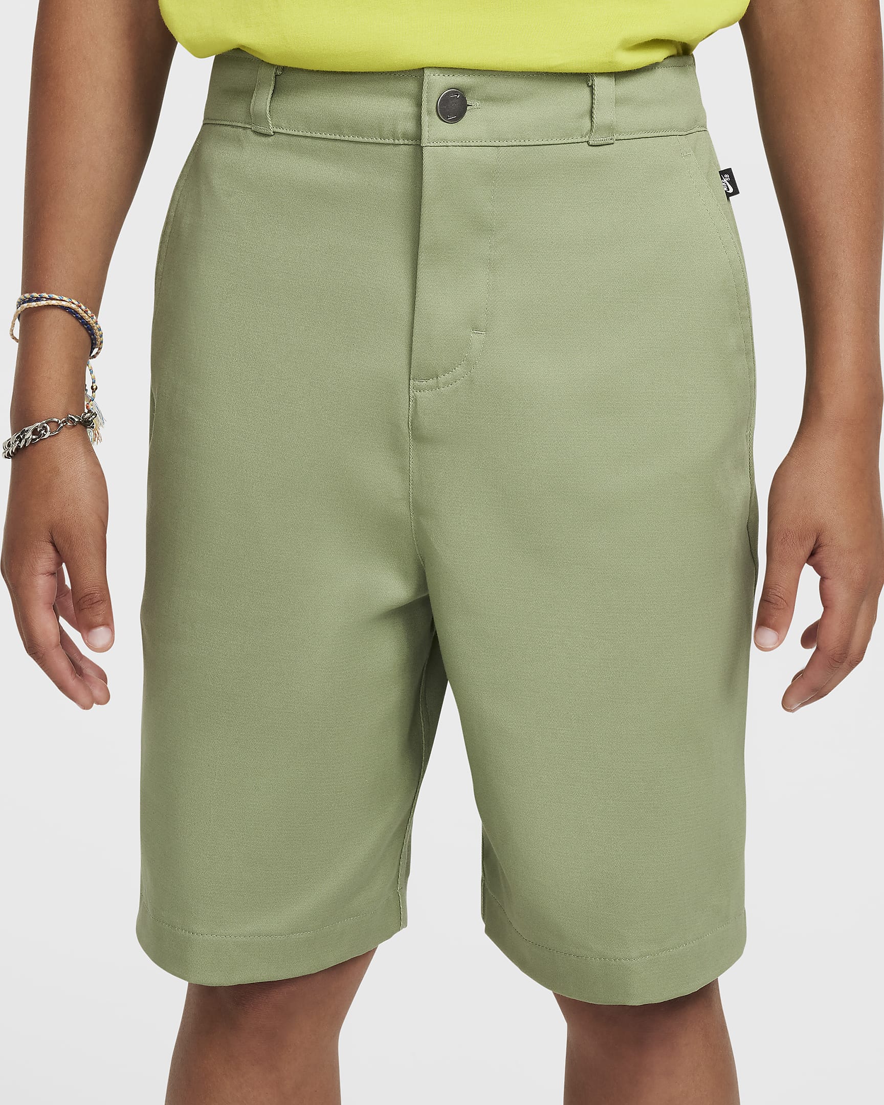 Nike SB Older Kids' Chino Skate Shorts - Oil Green/Jade Horizon