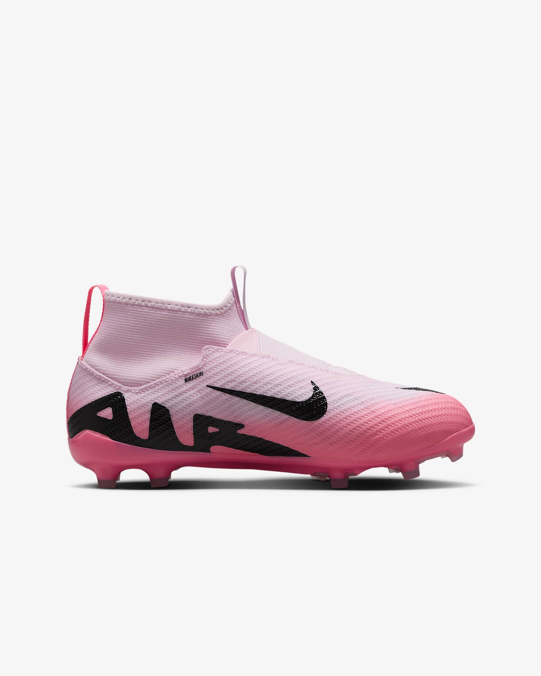 Calzado de fútbol FG high para niños de preescolar y grandes Nike Jr. Mercurial Superfly 9 Pro - Espuma rosa/Negro