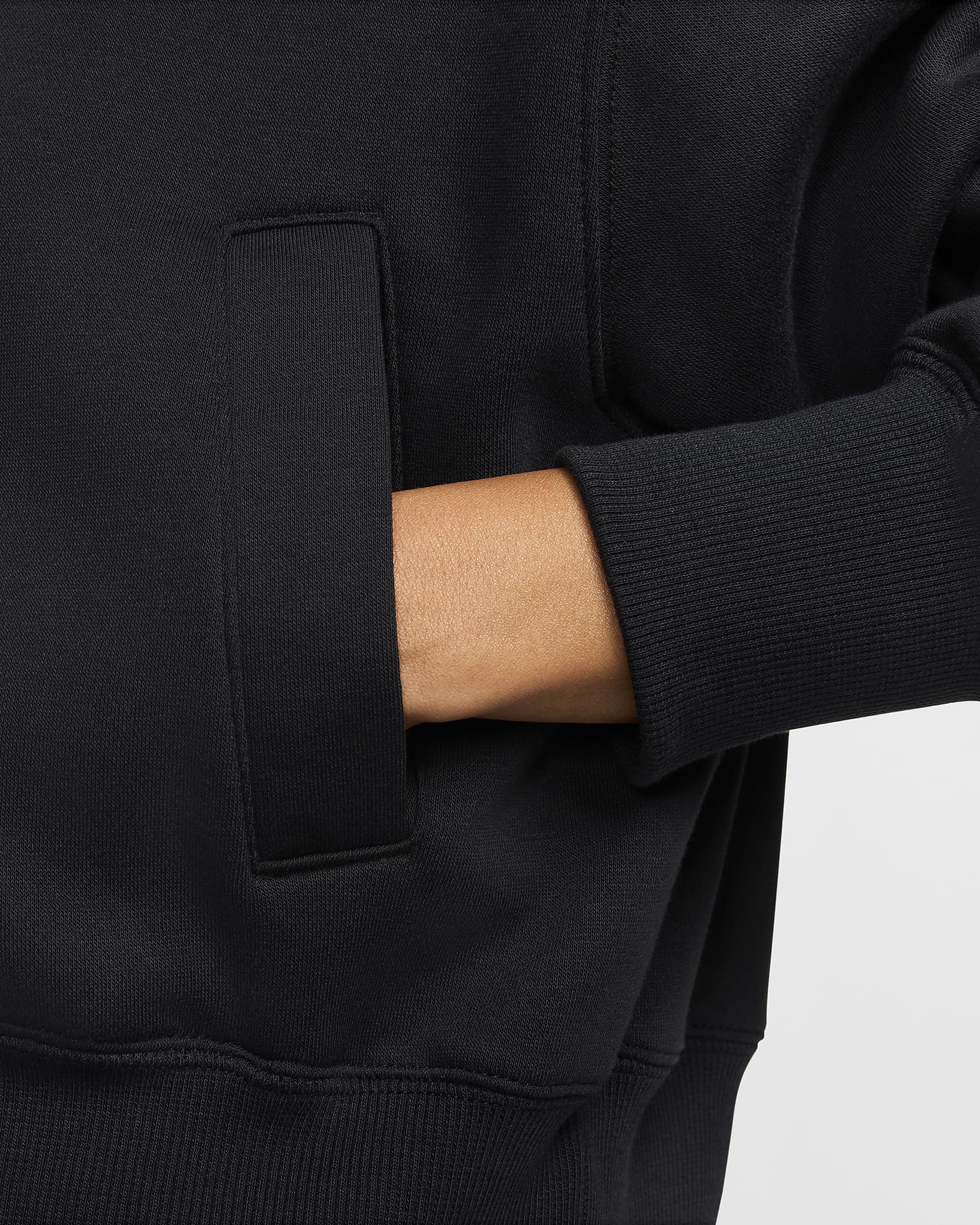 Track jacket oversize Nike Sportswear Phoenix Fleece – Donna - Nero/Sail