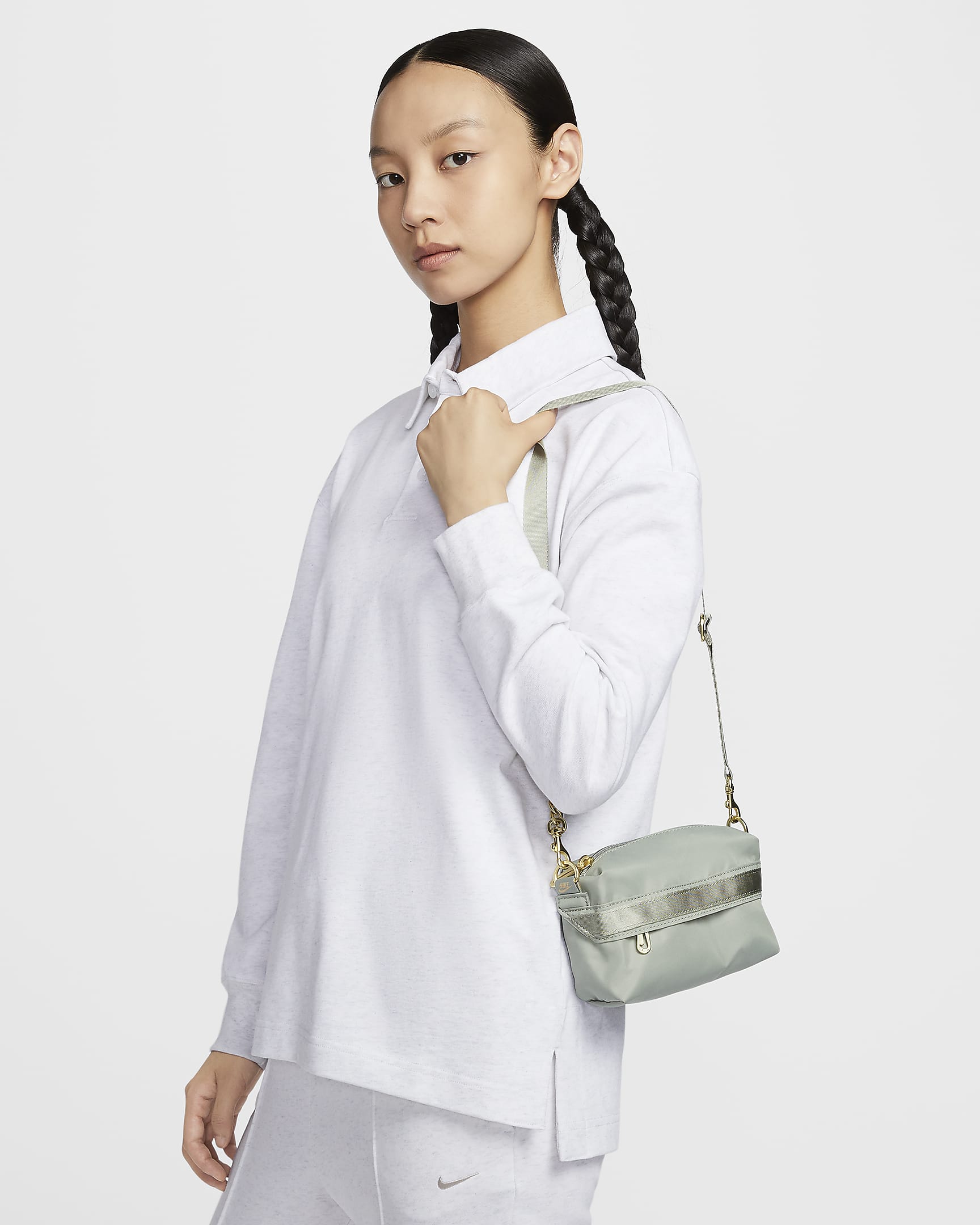 Nike Sportswear Futura Luxe Women's Cross-Body Bag (1L) - Jade Horizon/Jade Horizon/Sesame