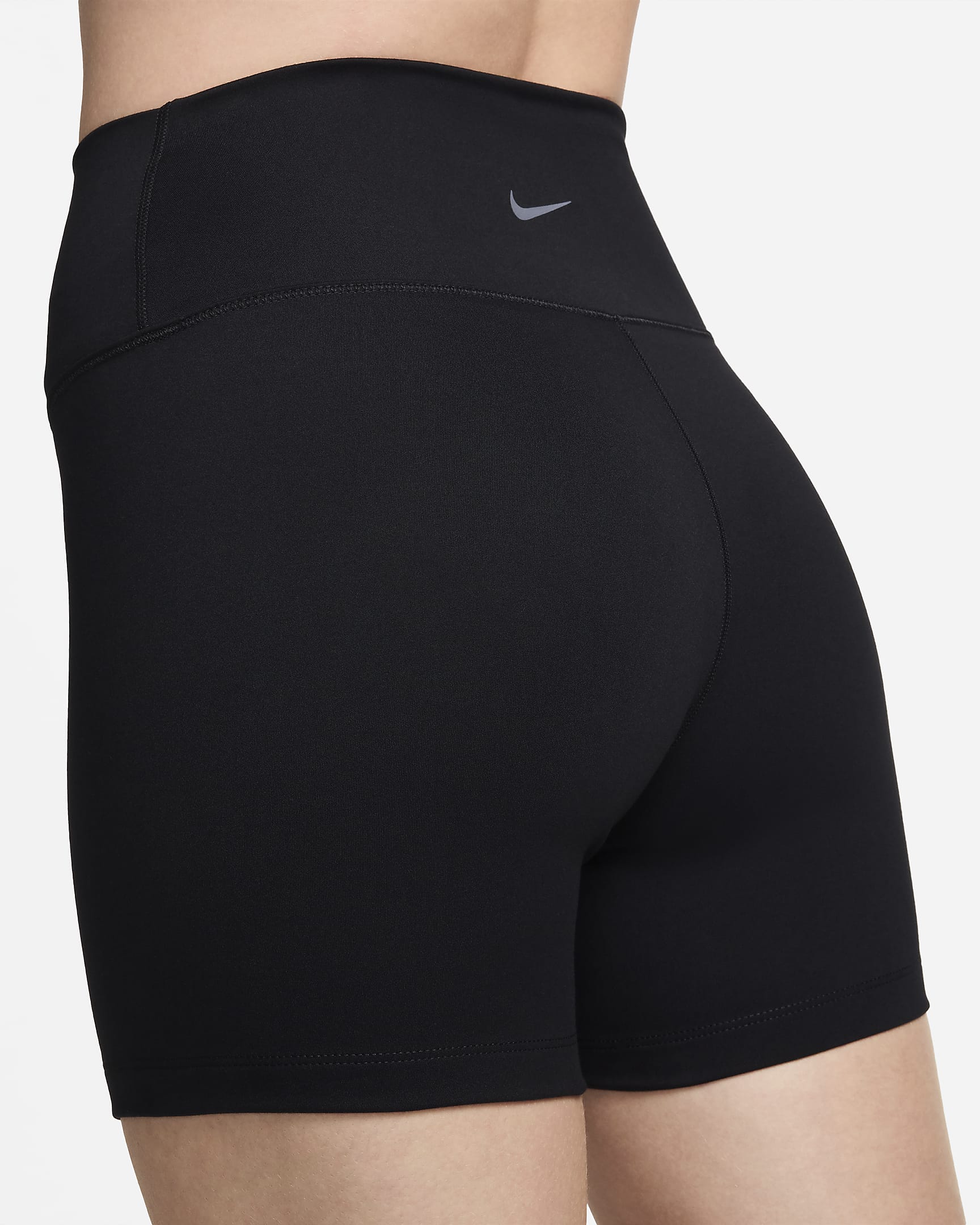 Nike One Bike Shorts mit hohem Bund für Damen (ca. 12,5 cm) - Schwarz/Schwarz