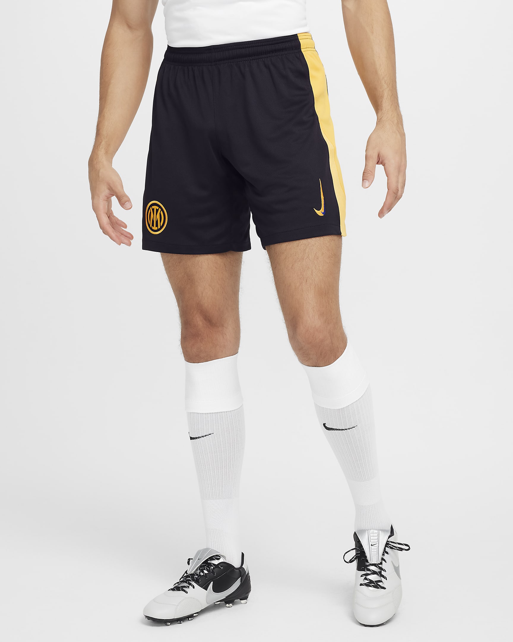 Męskie spodenki piłkarskie Nike Dri-FIT Inter Mediolan Stadium 2024/25 (wersja trzecia) – replika - Blackened Blue/University Gold/Lyon Blue