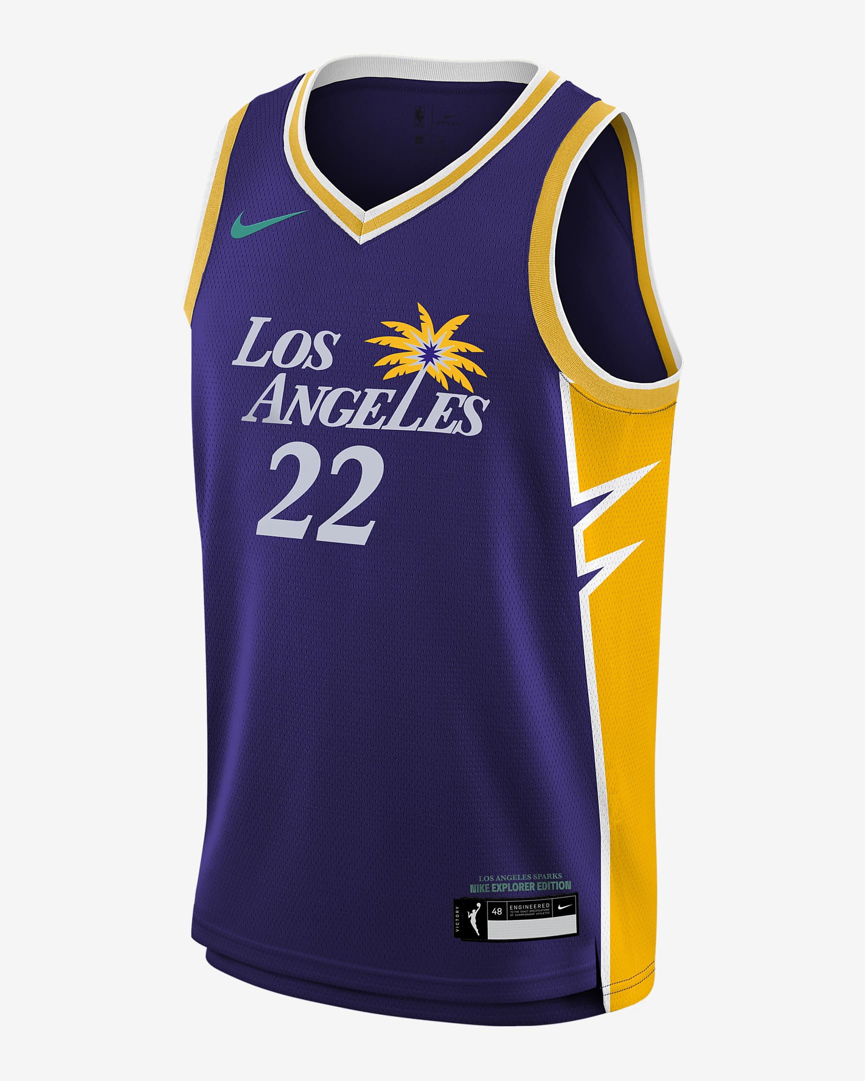 Cameron Brink Los Angeles Sparks 2024 Explorer Edition Big Kids' Nike Dri-FIT WNBA Swingman Jersey - Field Purple