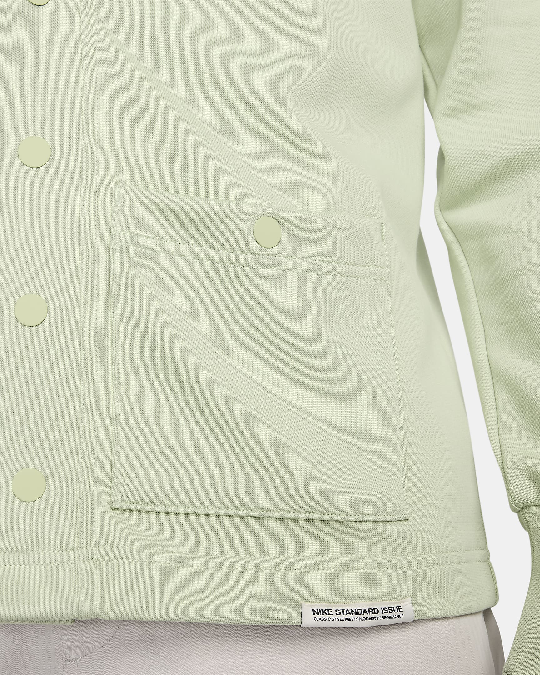 Nike Dri-FIT Standard Issue Men's Golf Cardigan - Honeydew/Black