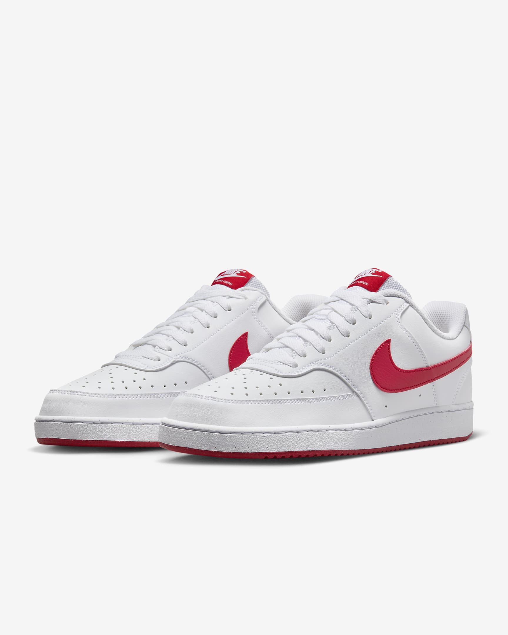 Tenis para hombre Nike Court Vision Low Next Nature - Blanco/Rojo universitario