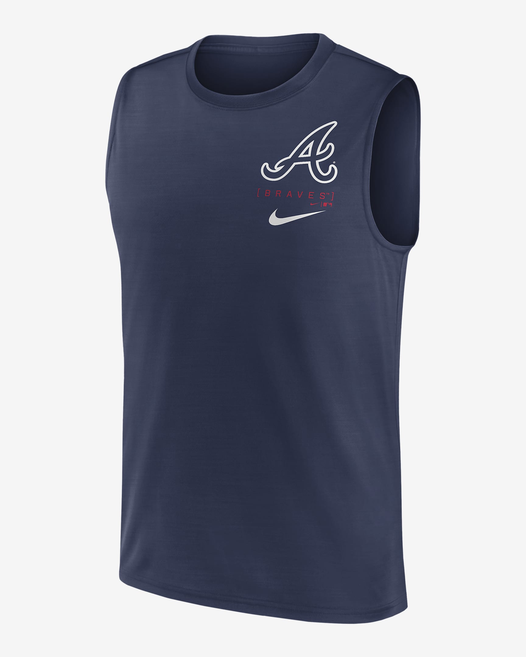 Atlanta Braves Large Logo Men's Nike Dri-FIT MLB Muscle Tank Top. Nike.com