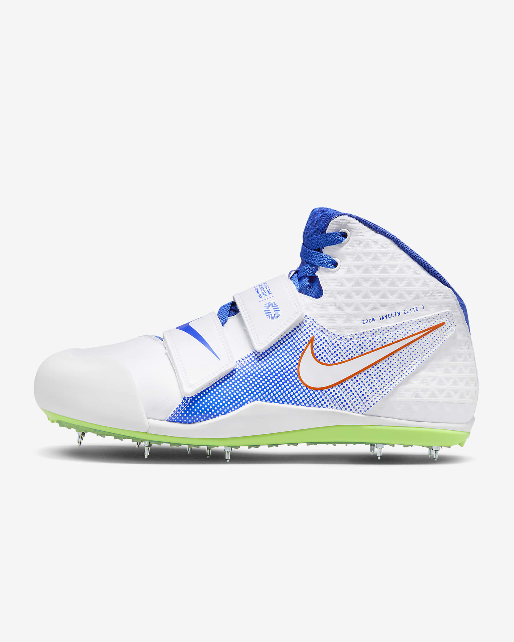 Nike Zoom Javelin Elite 3 Zapatillas de lanzamiento con clavos Track & Field - Blanco/Racer Blue/Lime Blast/Blanco