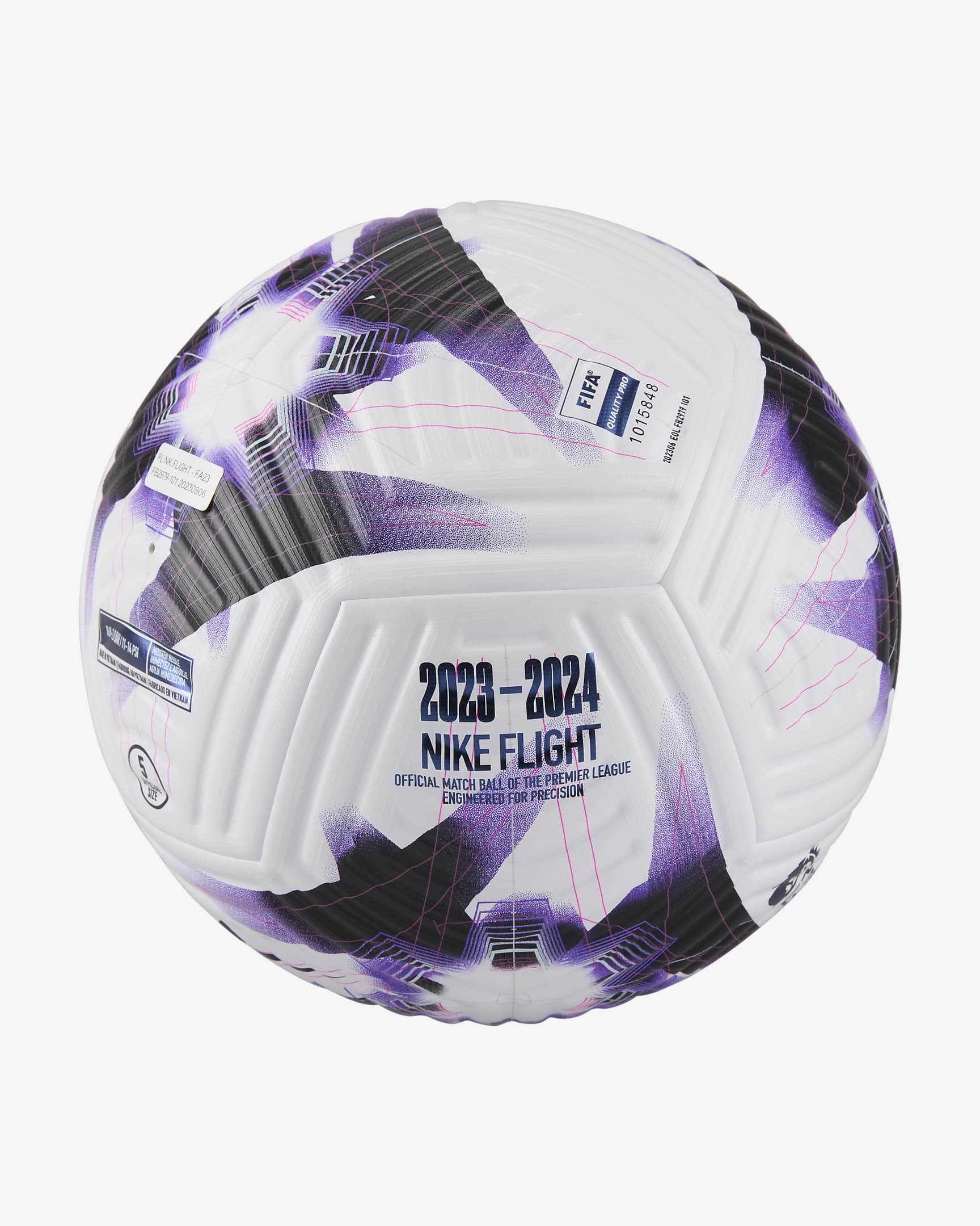 Premier League Flight Football - White/Fierce Purple/White