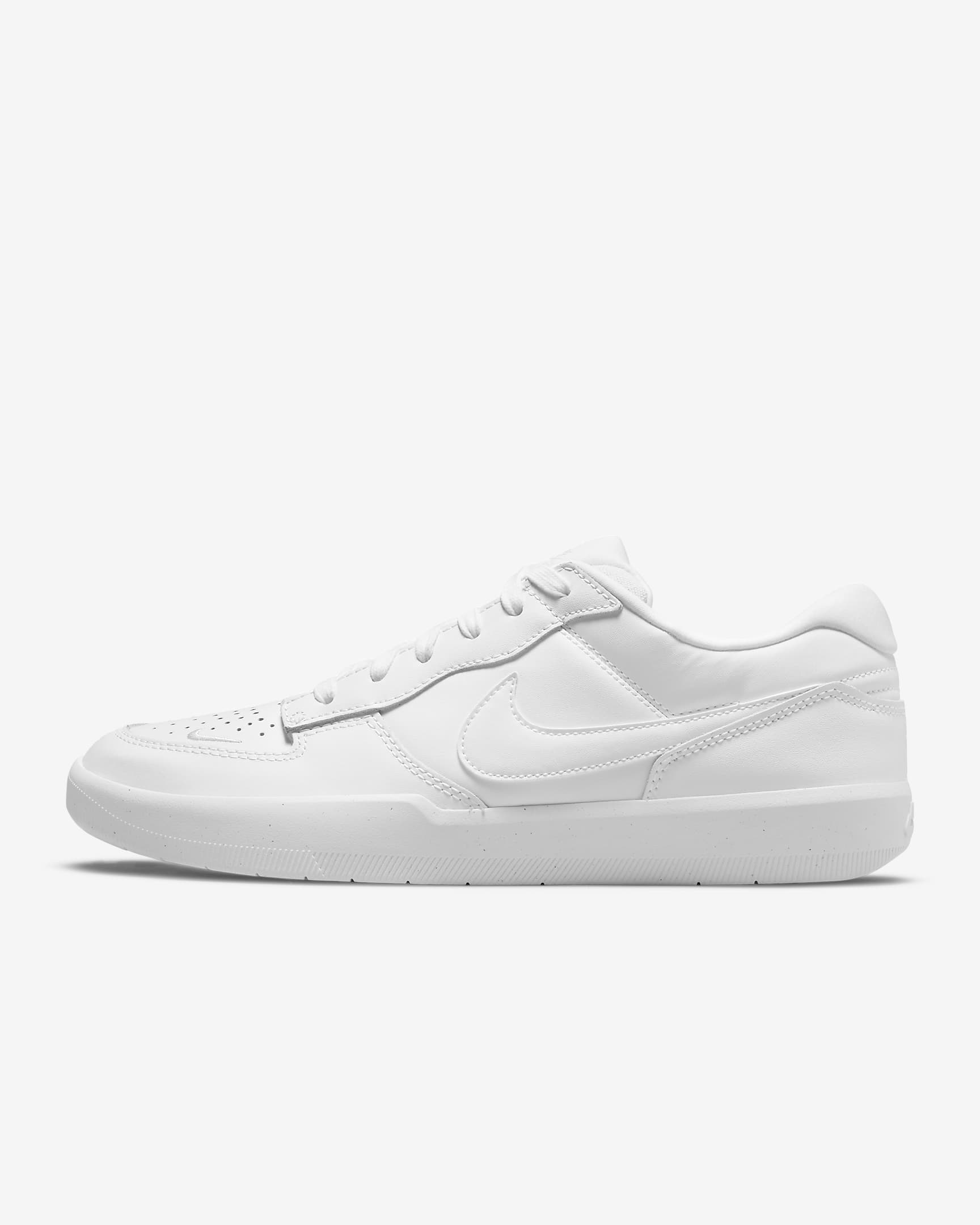 Nike SB Force 58 Premium Skate Shoes - White/White/White/White