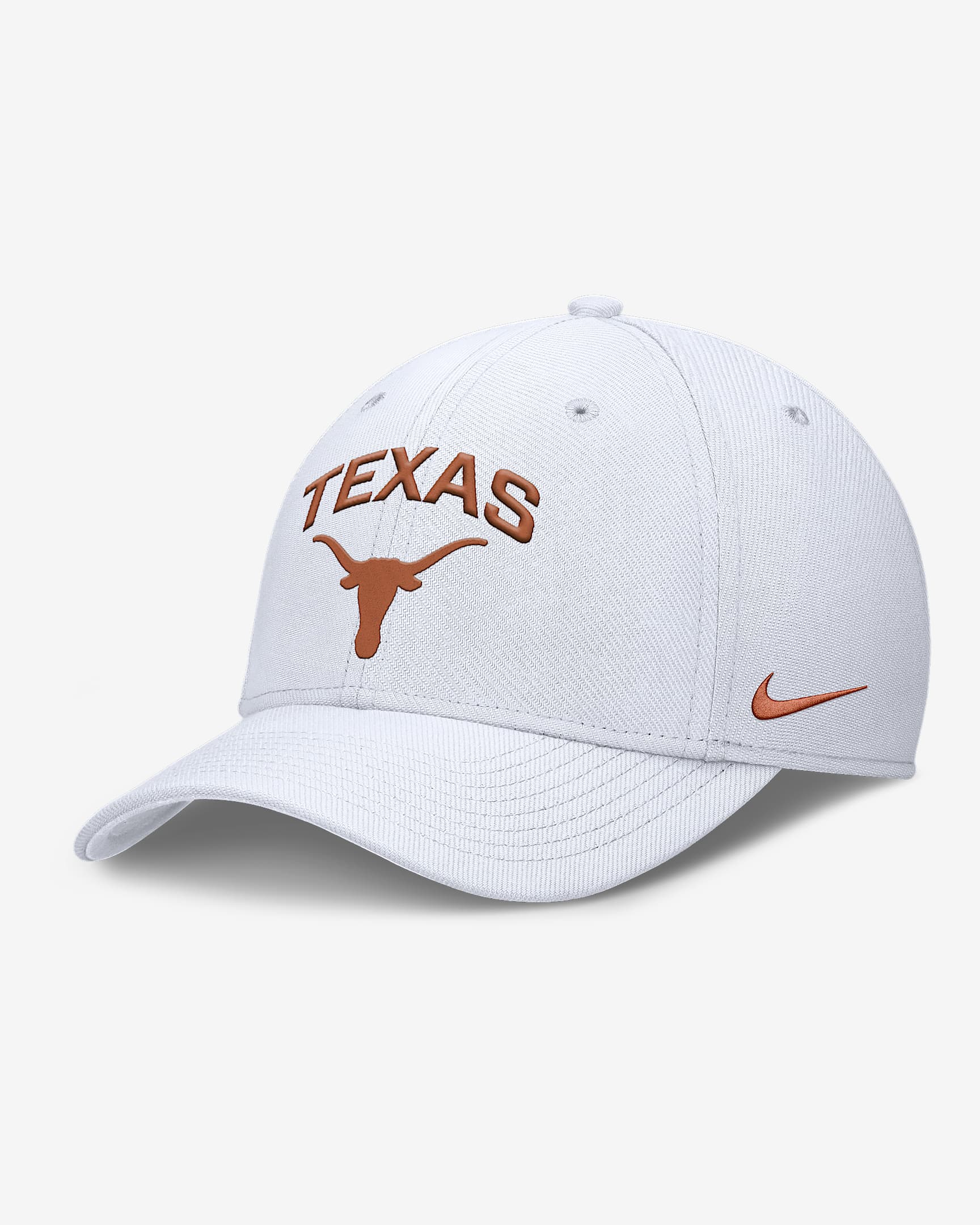 Texas On-Field Rise Swoosh Men's Nike Dri-FIT College Hat - White