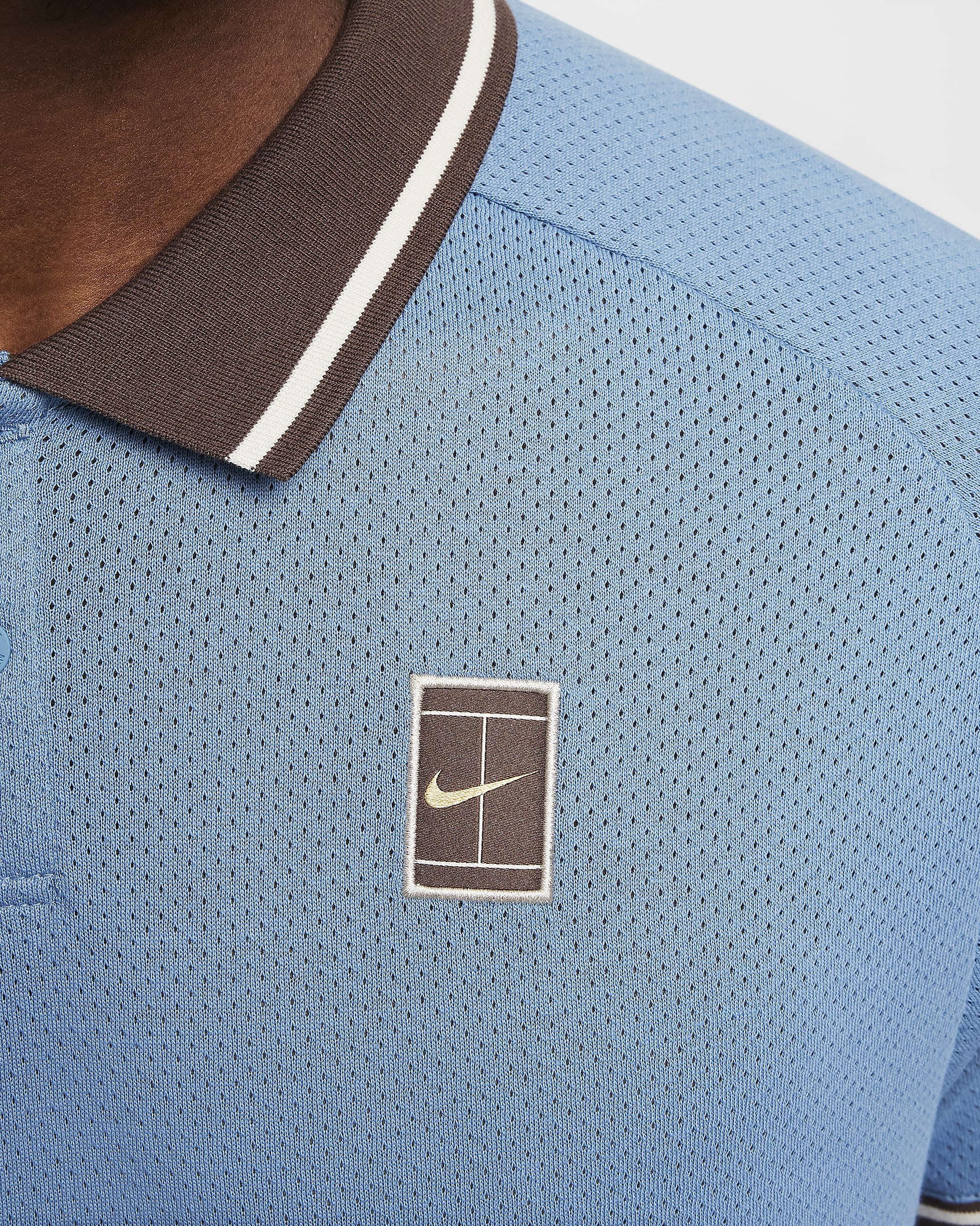 Polo de tennis NikeCourt Heritage pour Homme - Aegean Storm