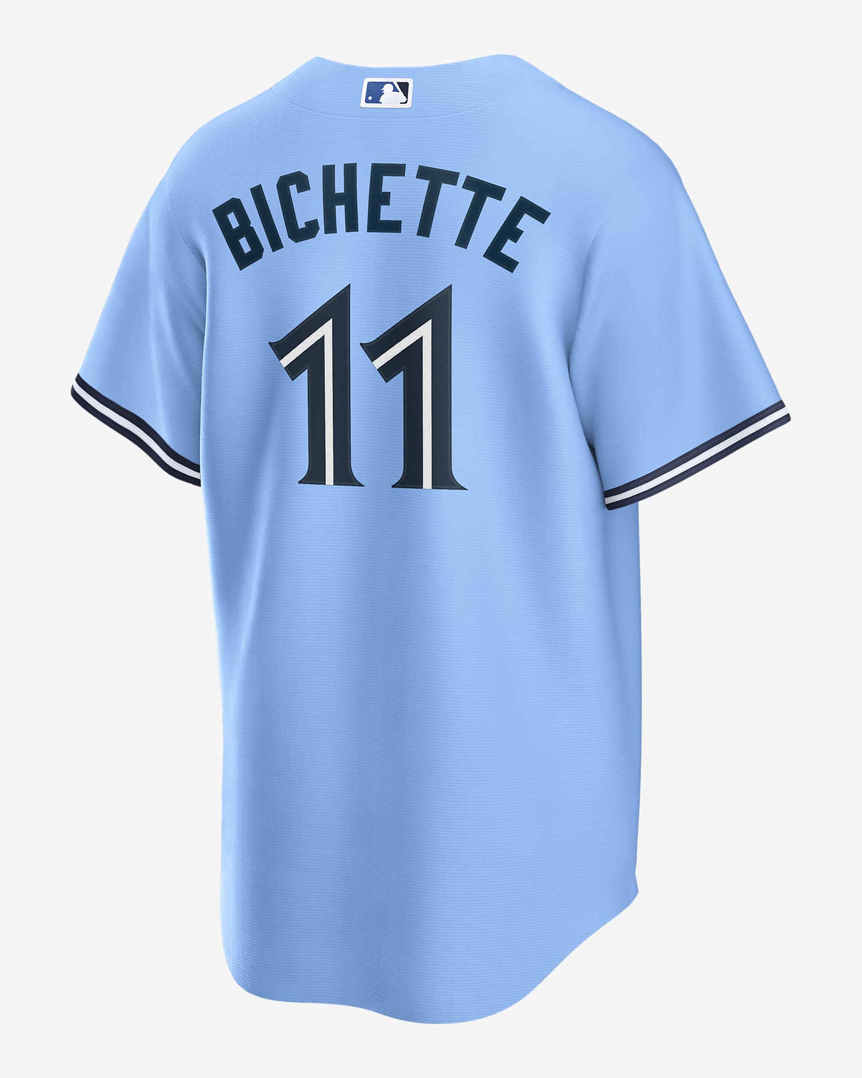 MLB Toronto Blue Jays (Bo Bichette) Men's Replica Baseball Jersey.