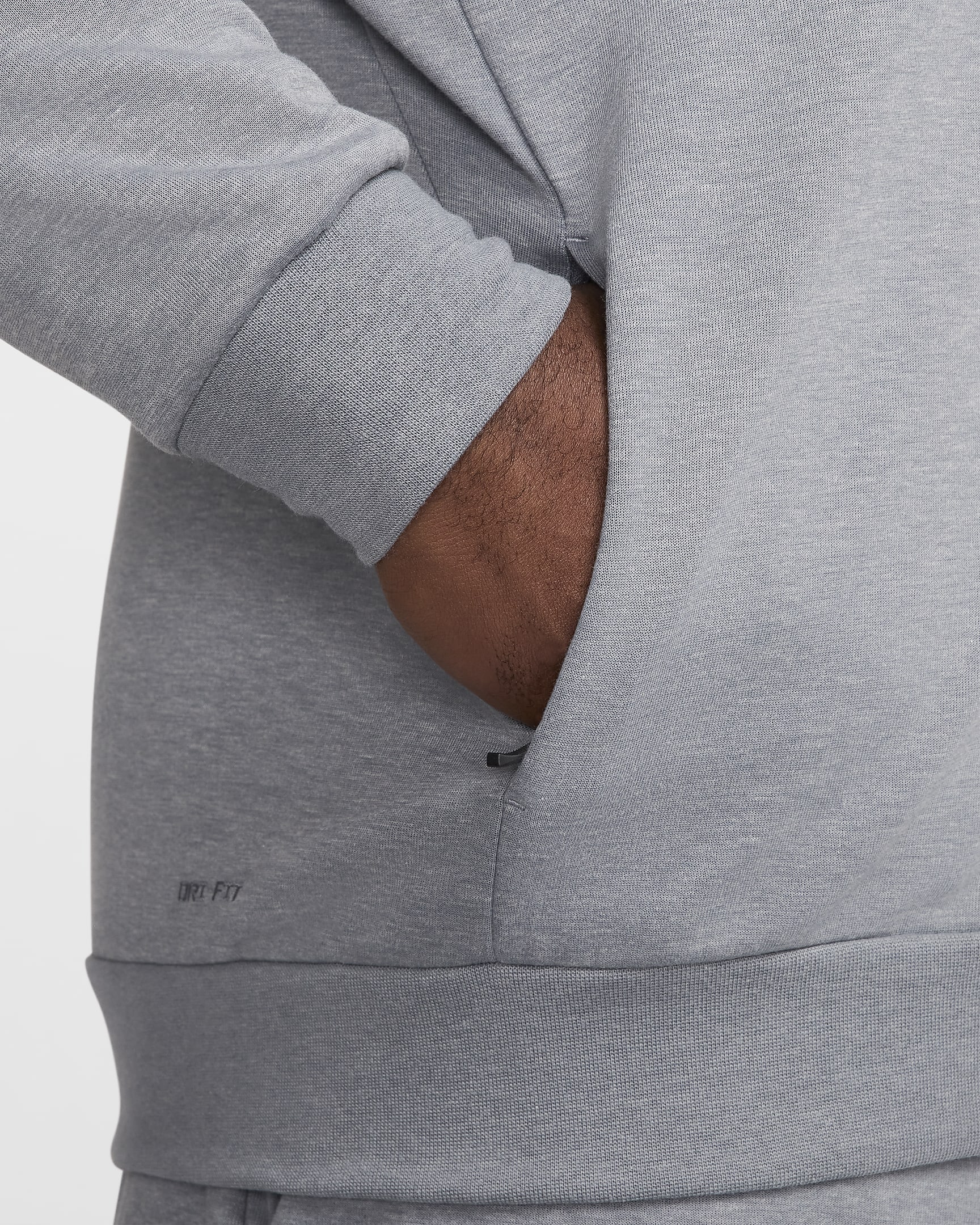 Alsidig Nike Primary Dri-FIT UV-pullover-hættetrøje til mænd - Cool Grey/Heather/Cool Grey