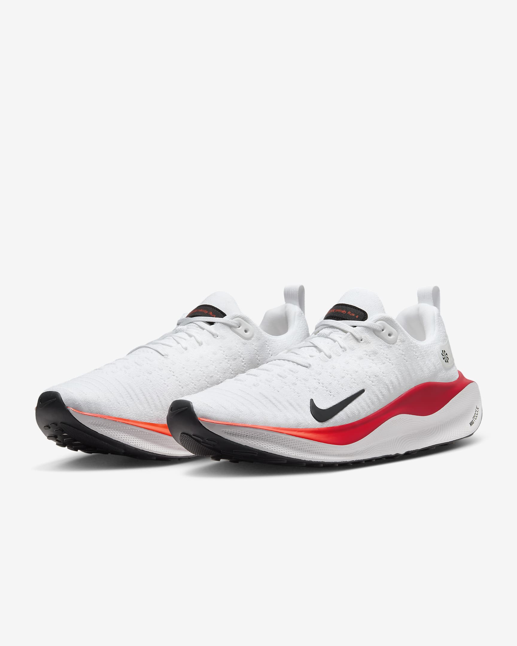 Nike InfinityRN 4 Men's Road Running Shoes - White/Platinum Tint/Bright Crimson/Black