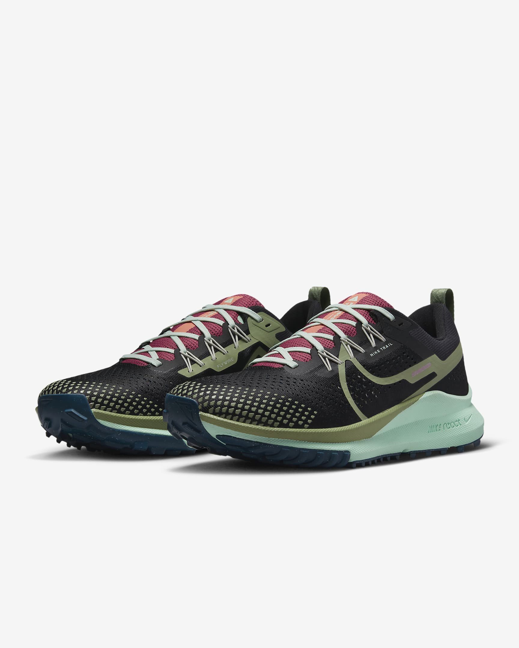 Nike Pegasus Trail 4 Men's Trail-running Shoes - Black/Canyon Rust/Mint Foam/Alligator