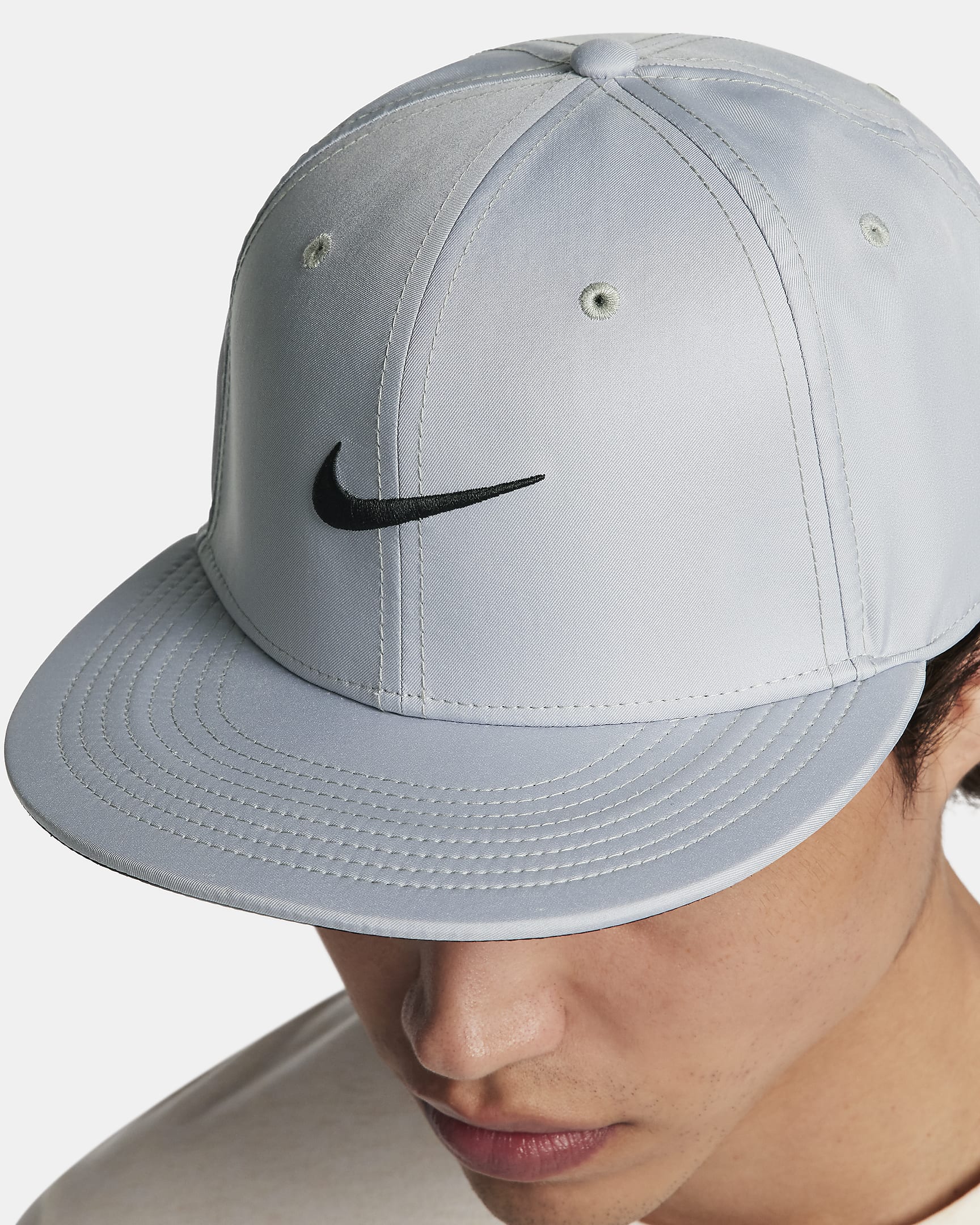 Nike Pro Structured Round Bill Cap - Wolf Grey/Anthracite/Black