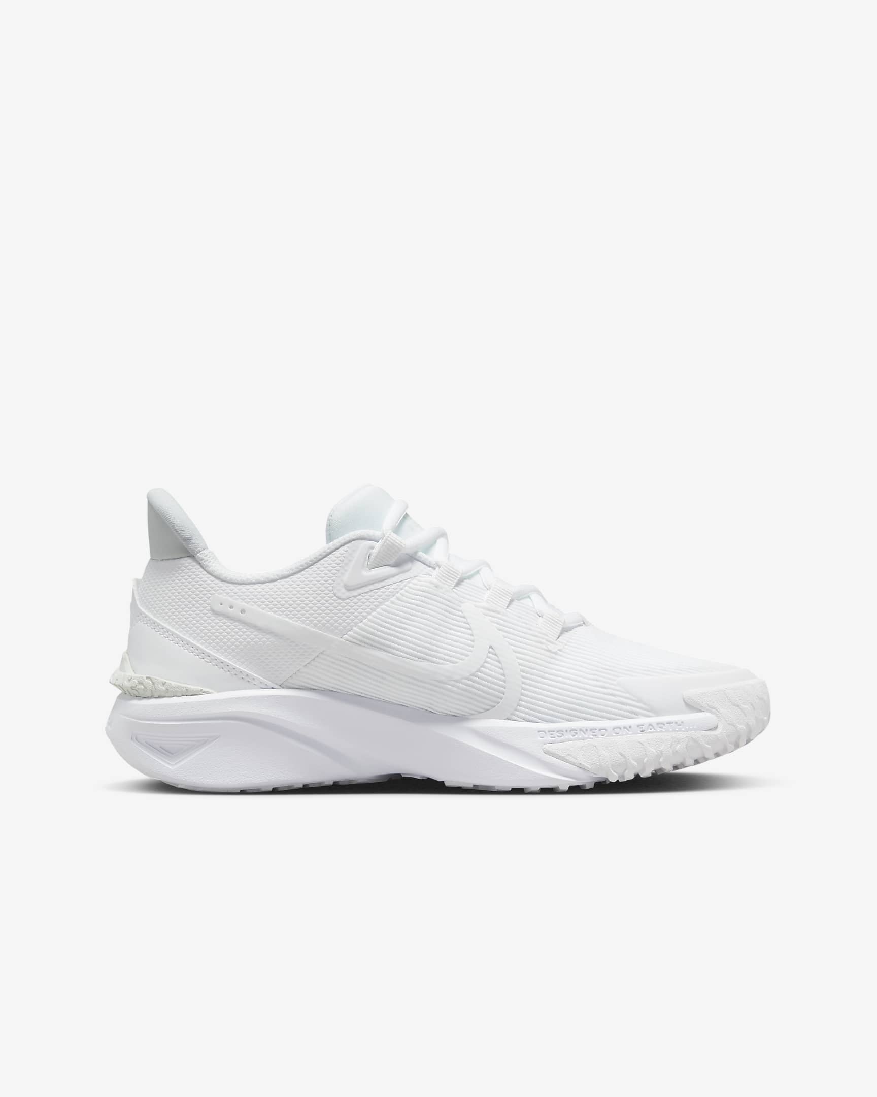 Nike Star Runner 4 Older Kids' Road Running Shoes - White/White/Pure Platinum/White