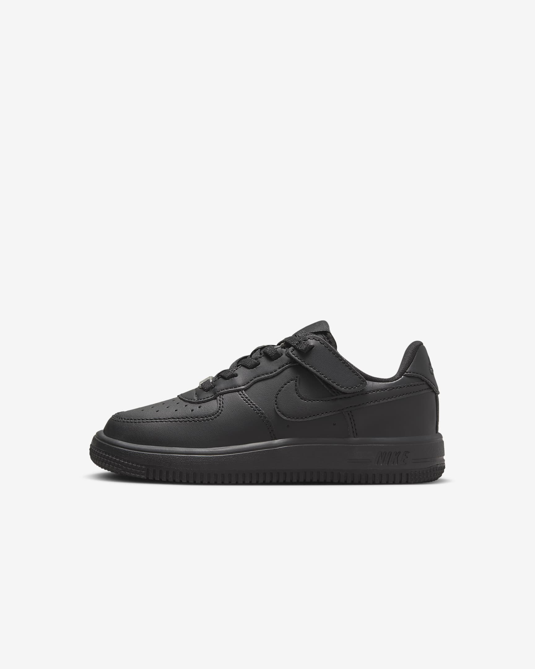 Nike Force 1 Low EasyOn Younger Kids' Shoes - Black/Black/Black