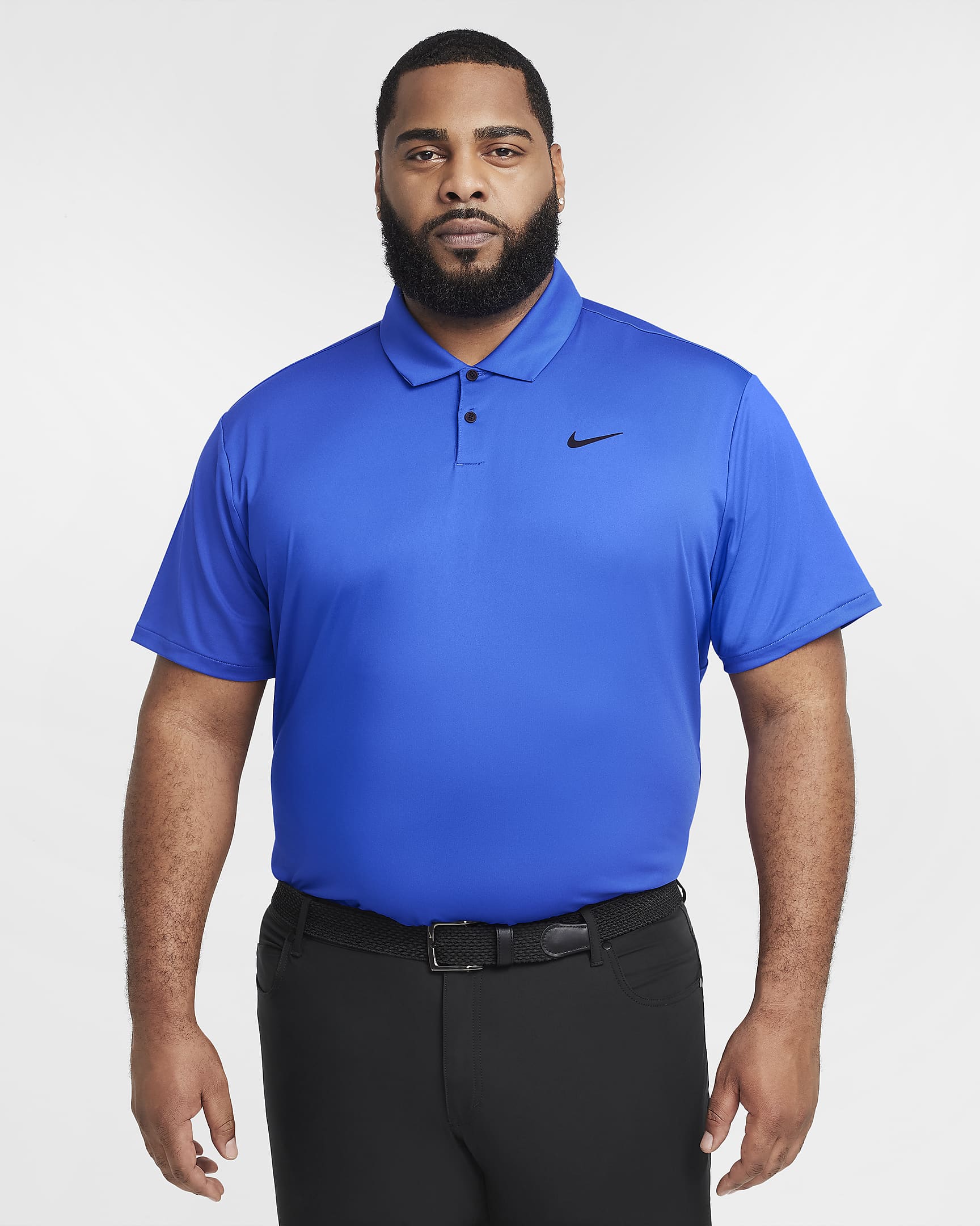 Nike Dri-FIT Tour einfarbiges Golf-Poloshirt für Herren - Hyper Royal/Schwarz