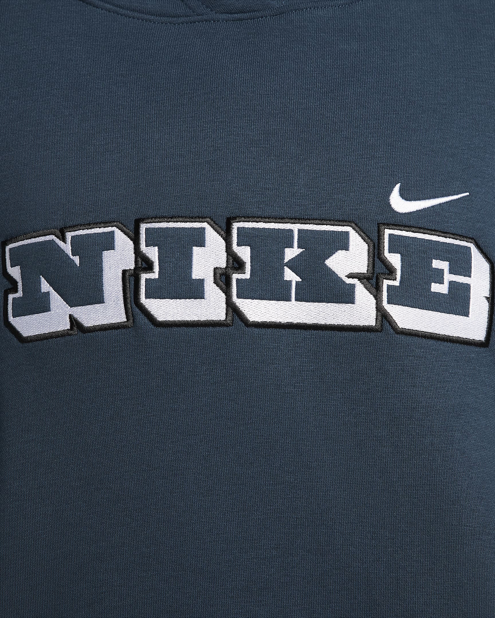 Nike Sportswear Women's Oversized Fleece Pullover Hoodie - Armory Navy/White