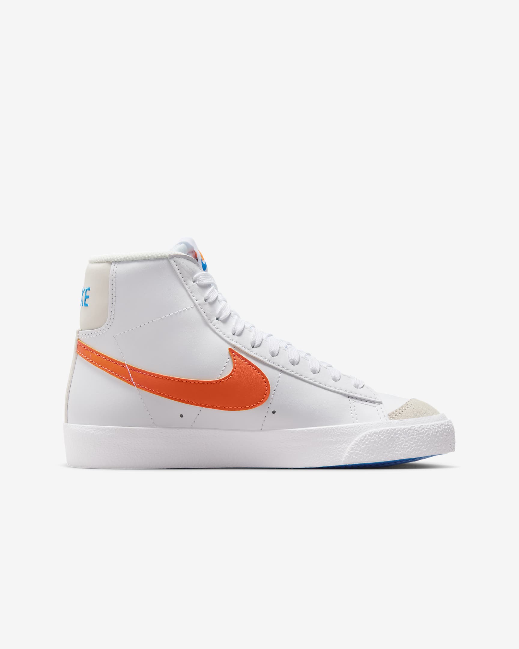 Nike Blazer Mid '77 Older Kids' Shoes - White/Photo Blue/Phantom/Total Orange