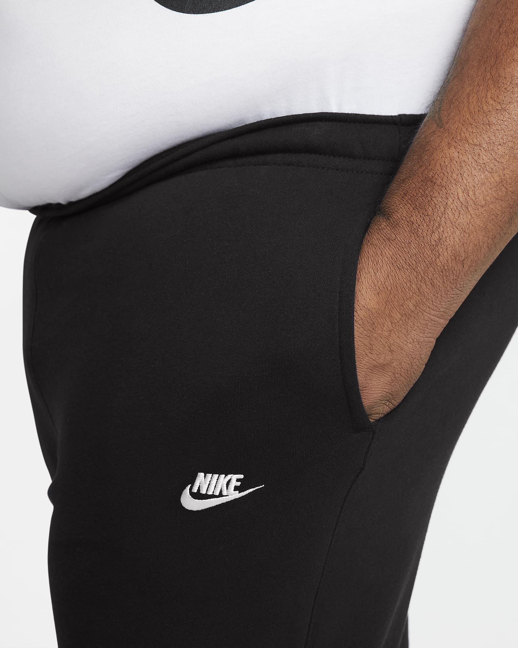 Pantaloni jogger Nike Sportswear Club Fleece - Nero/Nero/Bianco