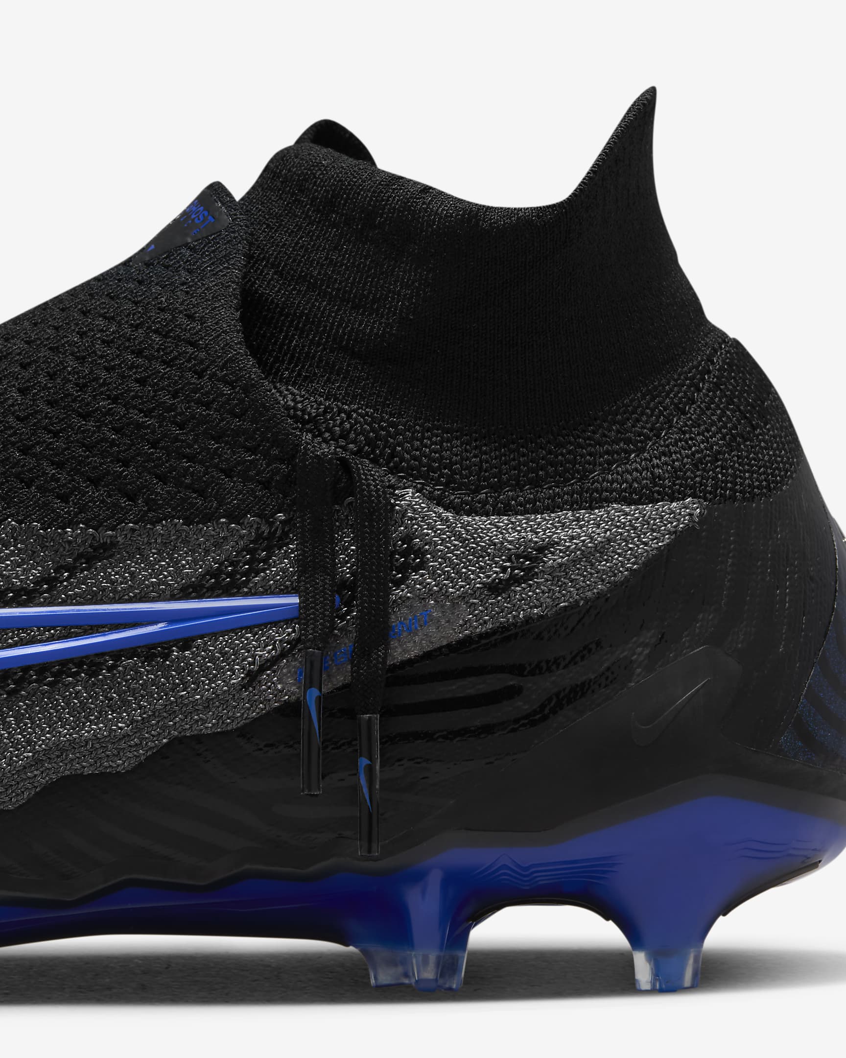 Tacos de fútbol high para terreno firme Nike Phantom GX Elite - Negro/Hiperroyal/Cromo