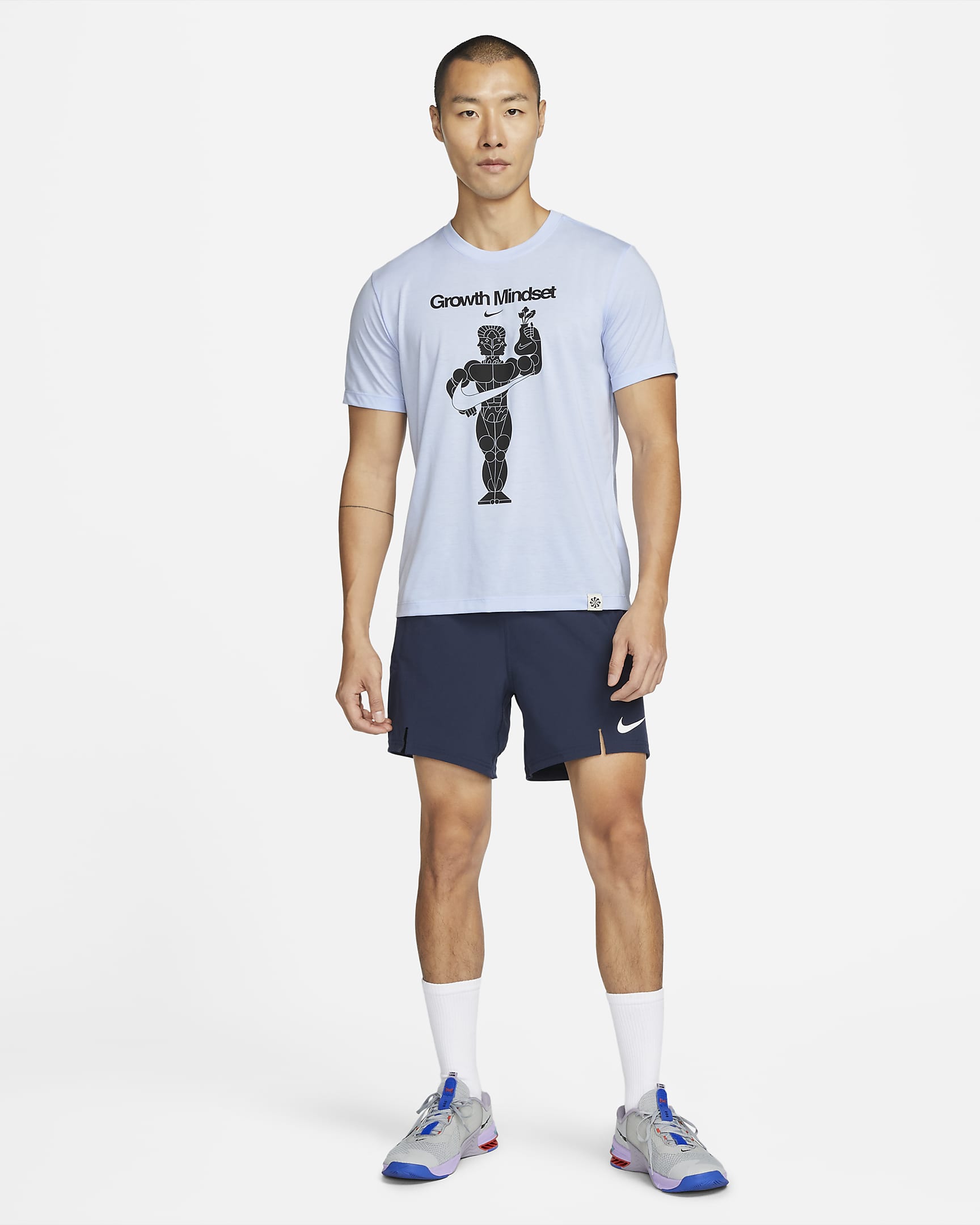 Nike Dri-FIT Men's Graphic Training T-Shirt - Light Marine