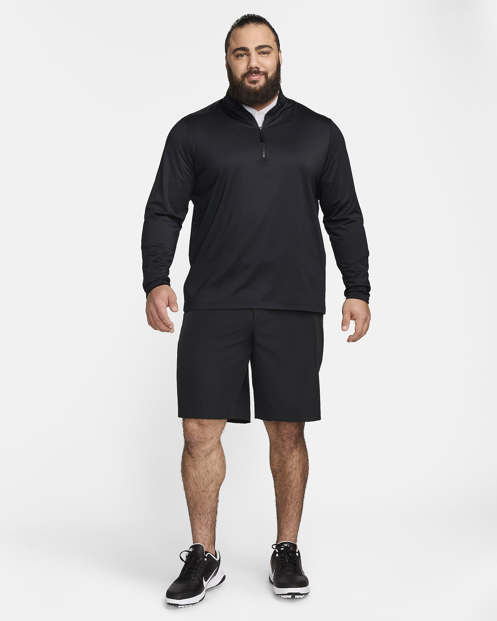 Haut de golf à demi-zip Dri-FIT Nike Victory pour homme - Noir/Blanc