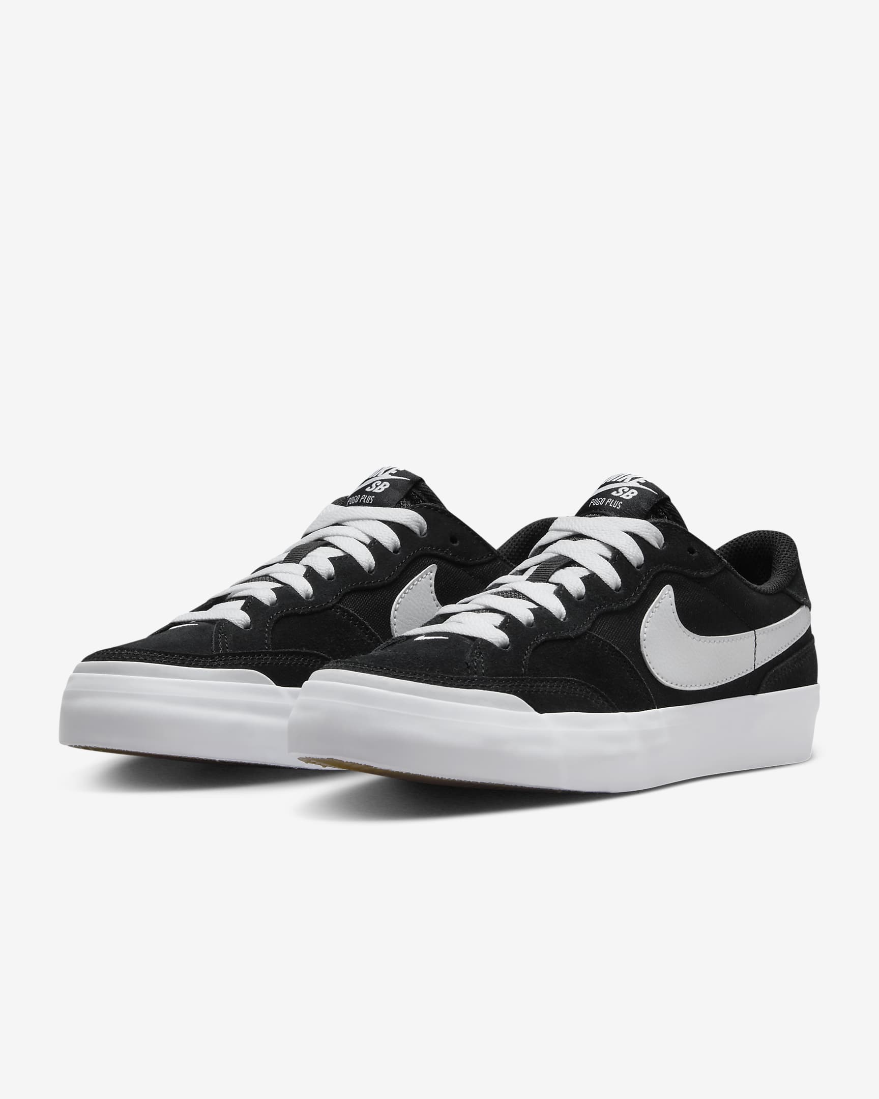 Nike SB Zoom Pogo Plus Skate Shoes - Black/Black/White/White