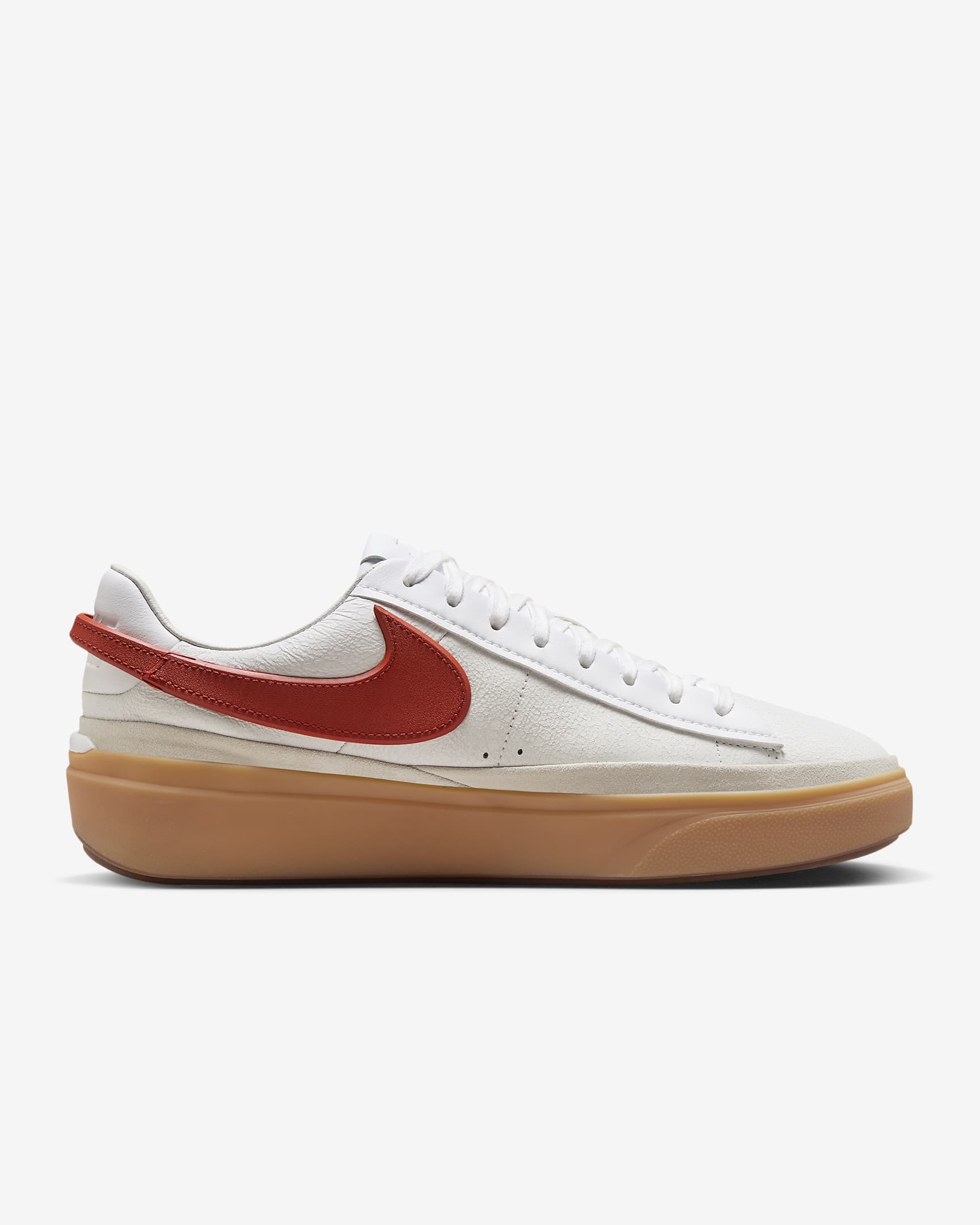 Nike Blazer Phantom Low Men's Shoes - White/Summit White/Gum Yellow/Dragon Red