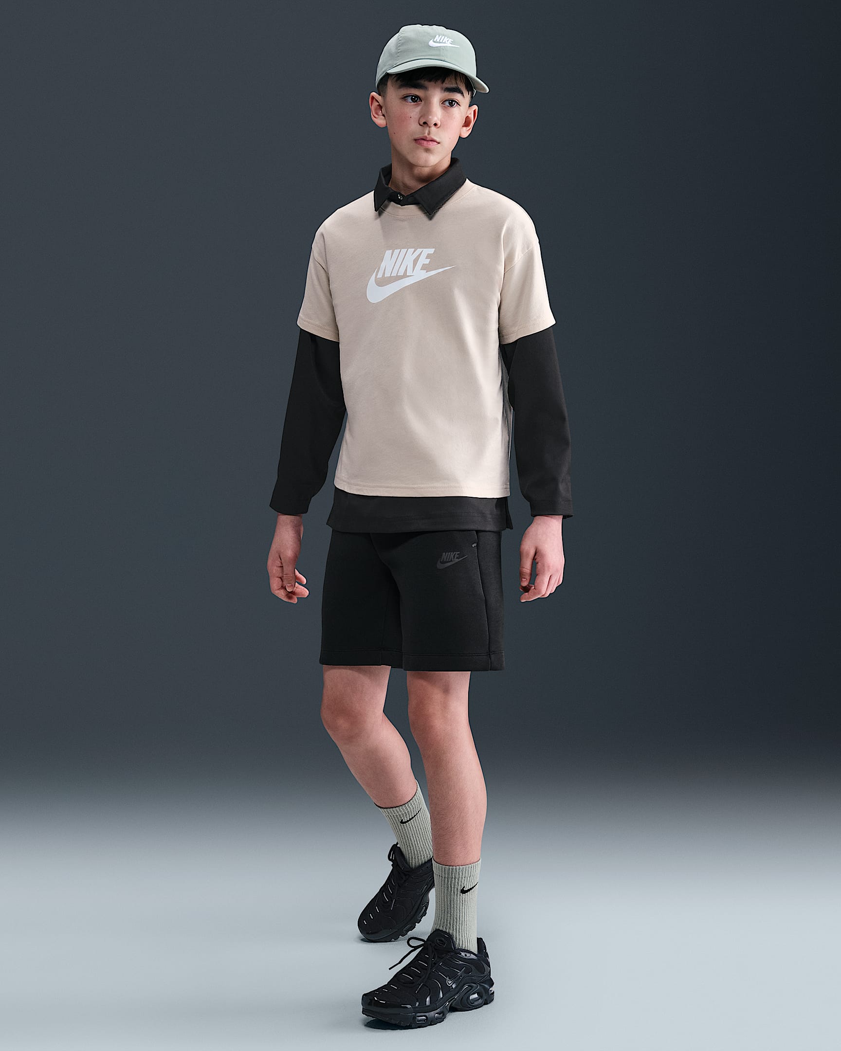 Nike Sportswear Tech Fleece Shorts für ältere Kinder (Jungen) - Schwarz/Schwarz
