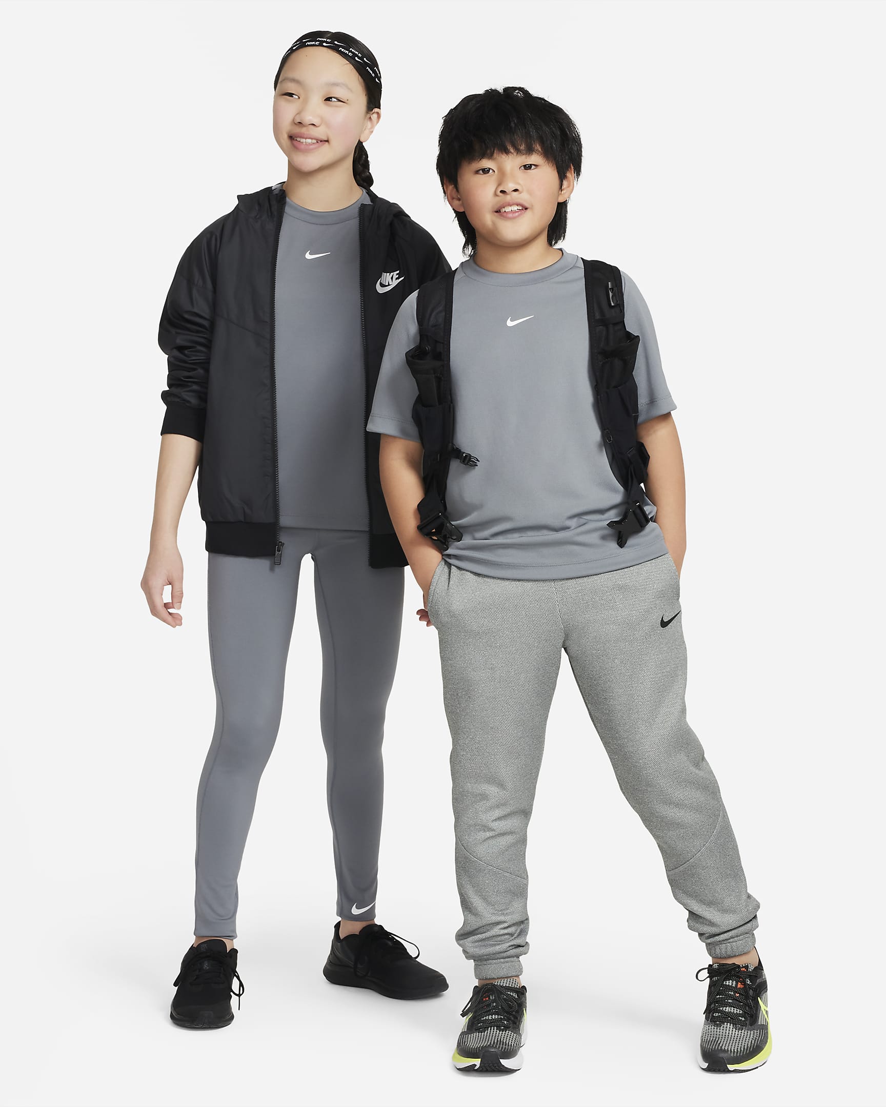 Nike Multi Older Kids' (Boys') Dri-FIT Training Top - Smoke Grey/White