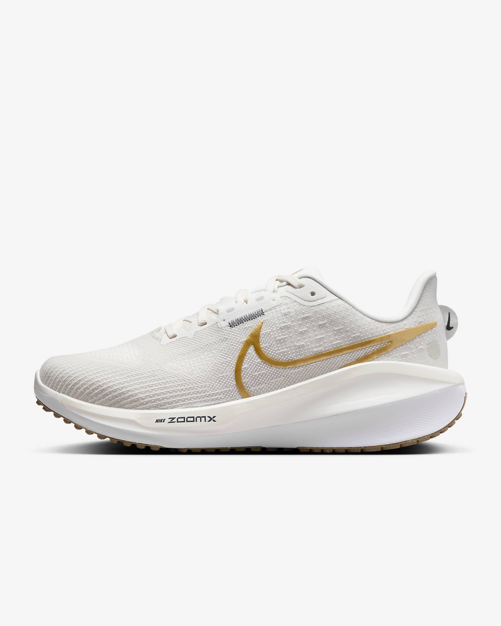 Nike Vomero 17-løbesko til vej til kvinder - Phantom/Light Bone/Sail/Metallic Gold