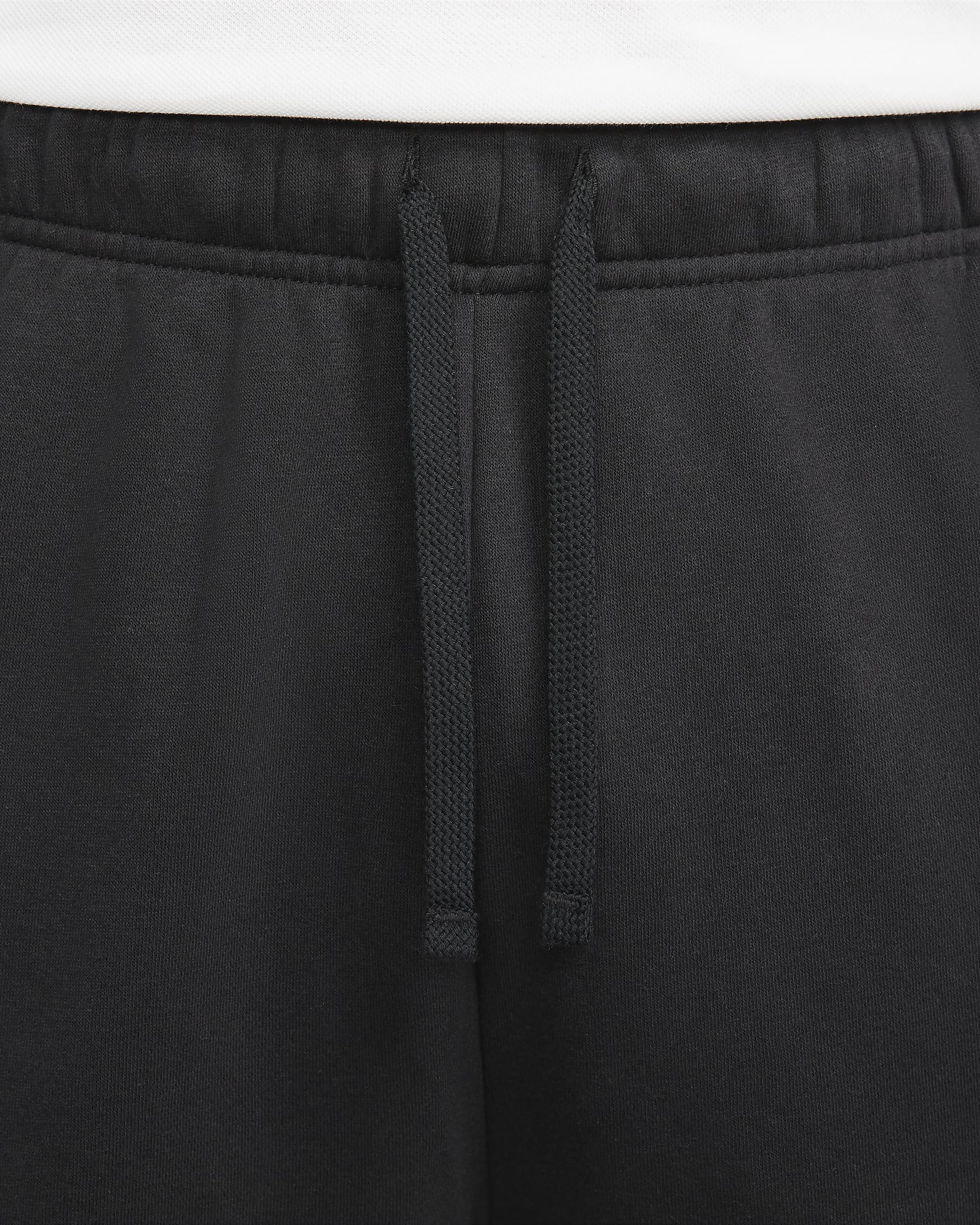 Pants de entrenamiento oversized de tiro medio para mujer Nike Sportswear Club Fleece - Negro/Blanco