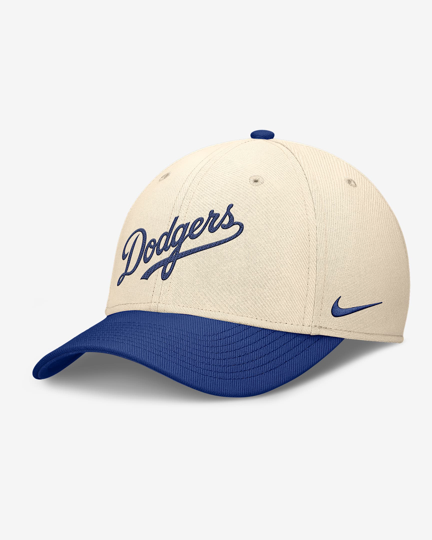 Los Angeles Dodgers Statement Rise Swoosh Men's Nike Dri-FIT MLB Hat - Natural