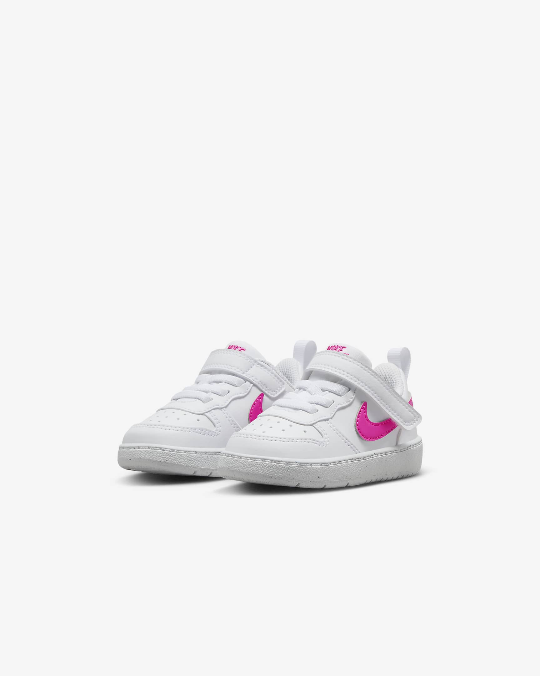 Nike Court Borough Low Recraft Baby/Toddler Shoes - White/Laser Fuchsia