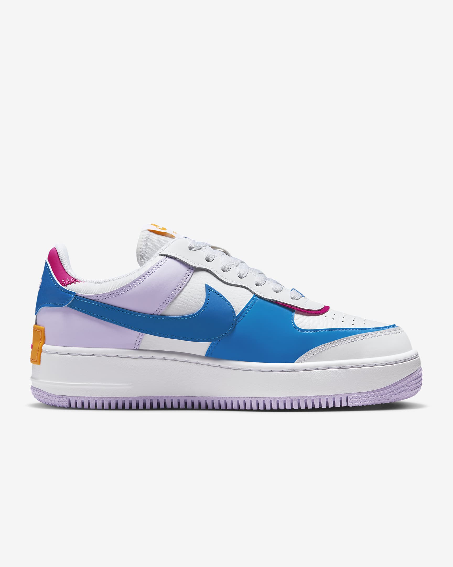 รองเท้าผู้หญิง Nike Air Force 1 Shadow - ขาว/Photo Blue/Lilac Bloom/Alchemy Pink