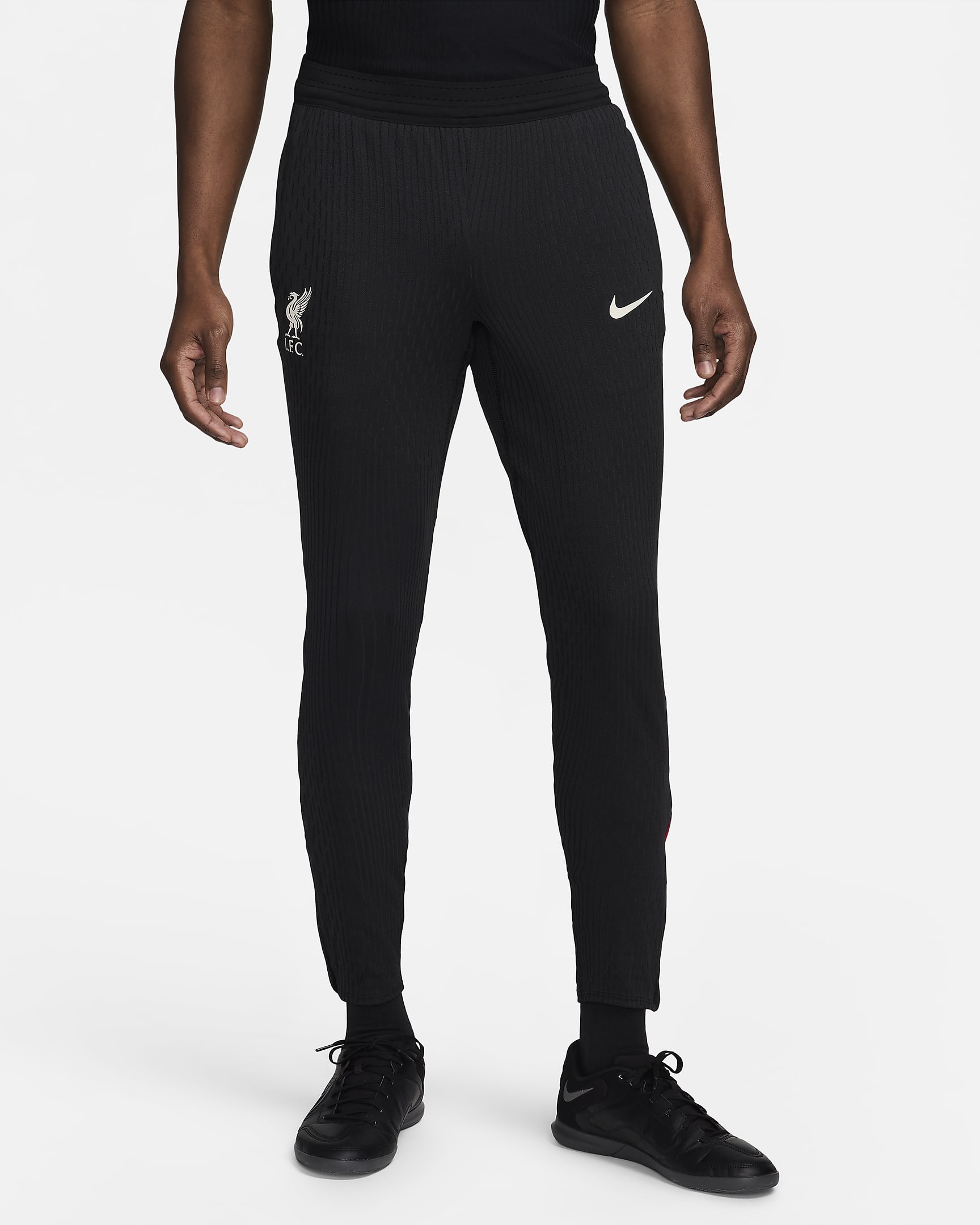 Liverpool F.C. Strike Elite Men's Nike Dri-FIT ADV Football Knit Pants - Black/Gym Red/Light Orewood Brown