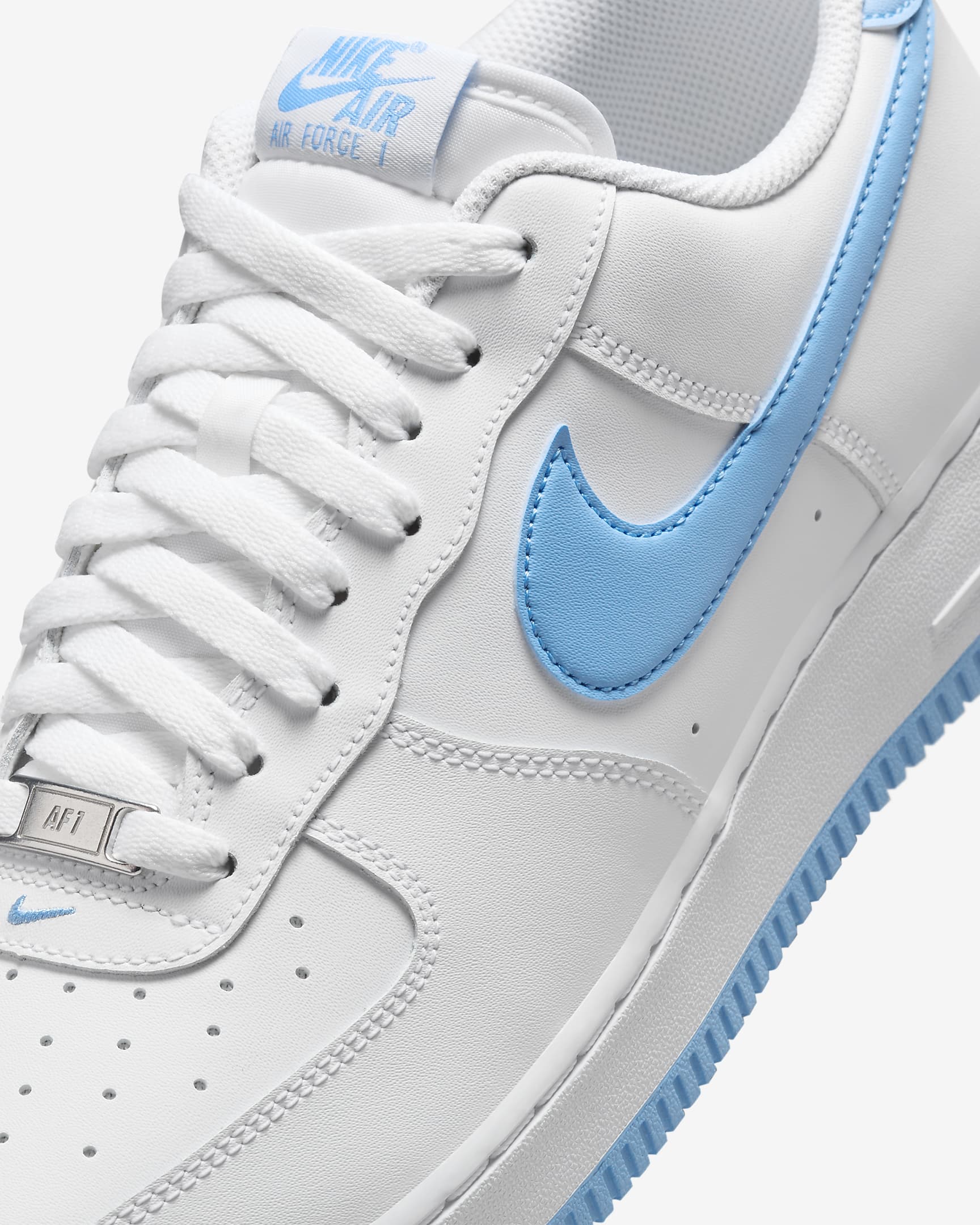 Nike Air Force 1 '07 Men's Shoes - White/White/Aquarius Blue