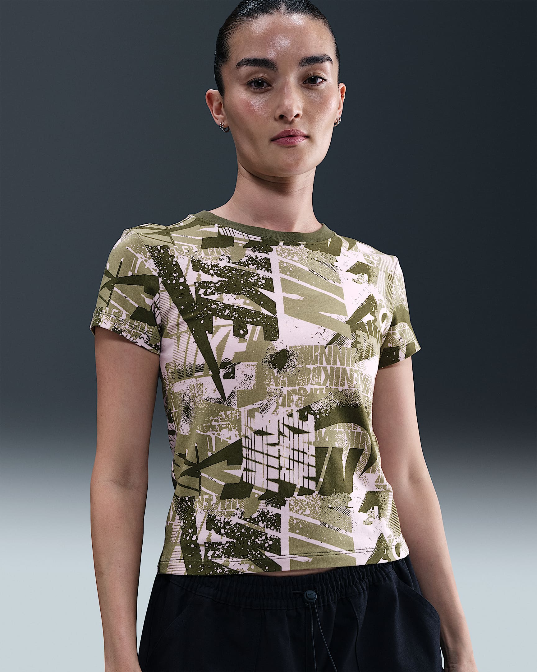 Nike Sportswear Women's Slim T-Shirt - Medium Olive