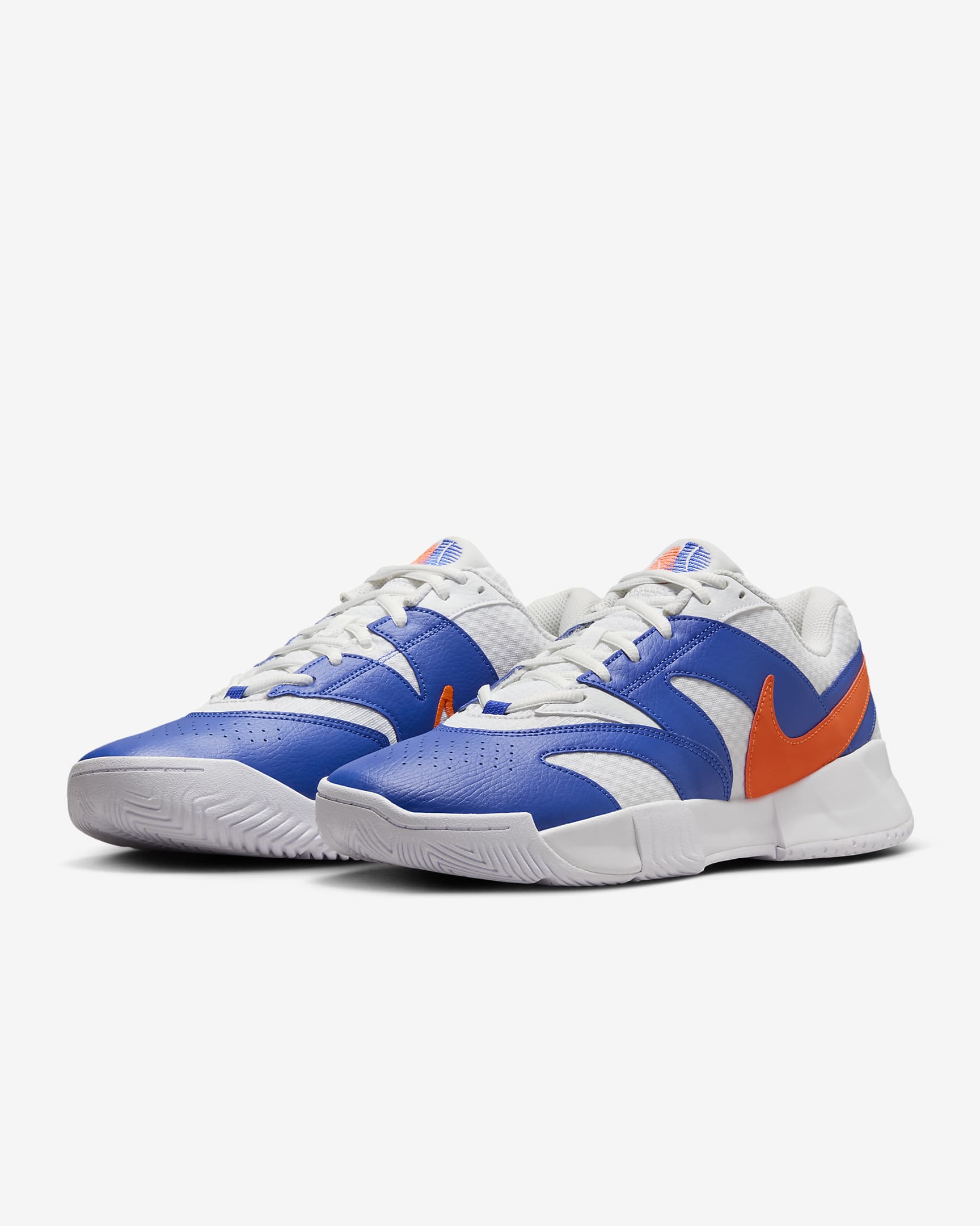 NikeCourt Lite 4 Men's Tennis Shoes - White/Hyper Royal/Hyper Crimson