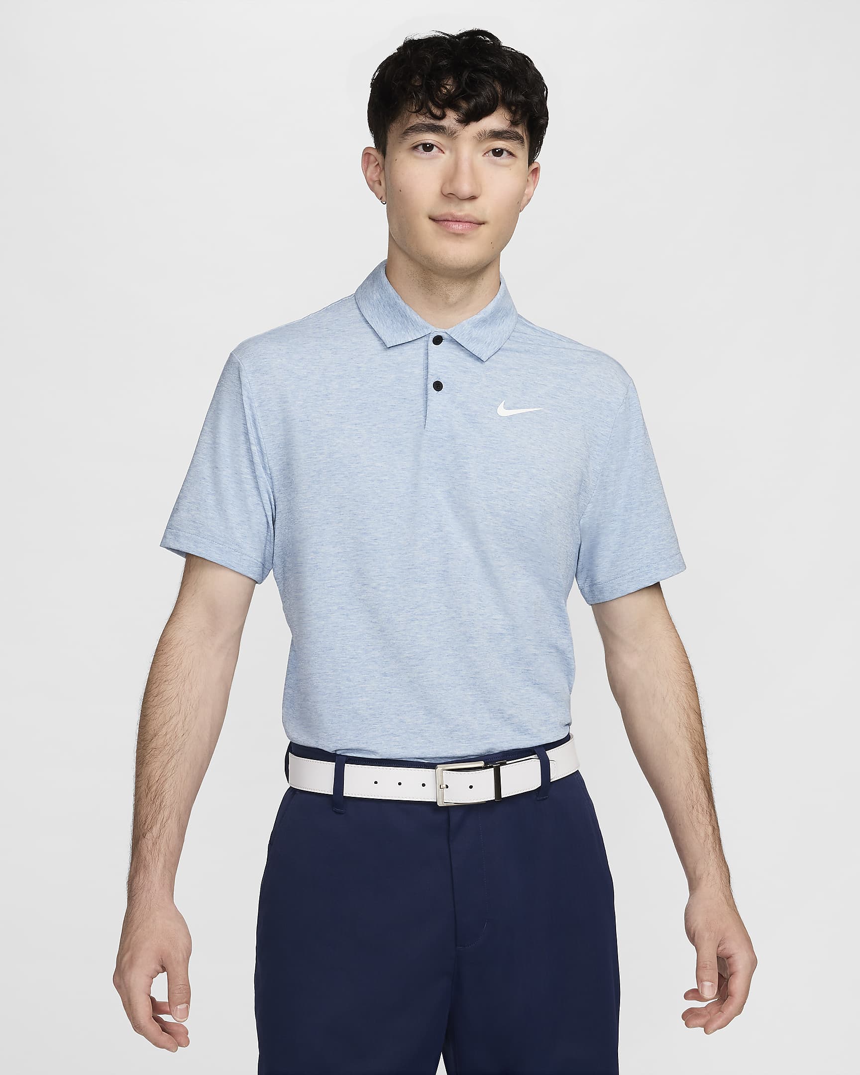 Nike Dri-FIT Tour Men's Golf Polo - Aegean Storm/White