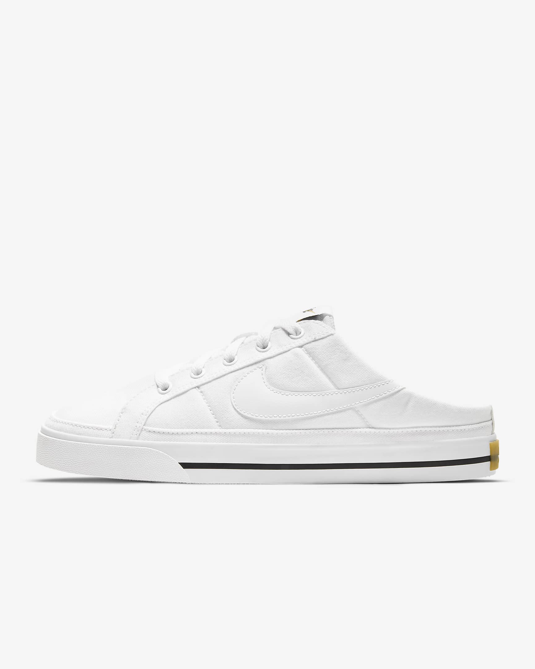 NikeCourt Legacy Women's Mules - White/Black/Gum Light Brown/White