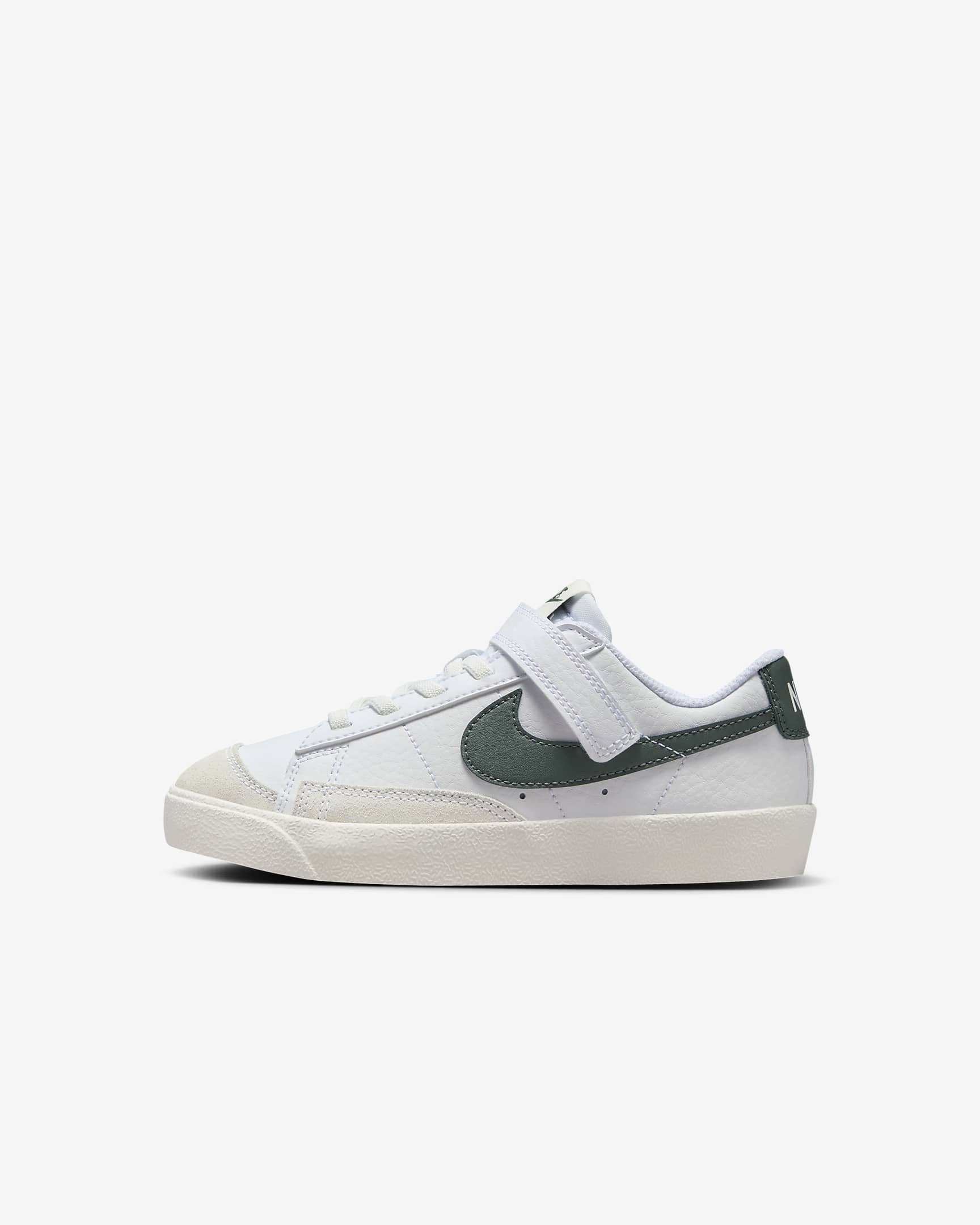 Nike Blazer Low '77 Younger Kids' Shoes - White/Sail/Vintage Green