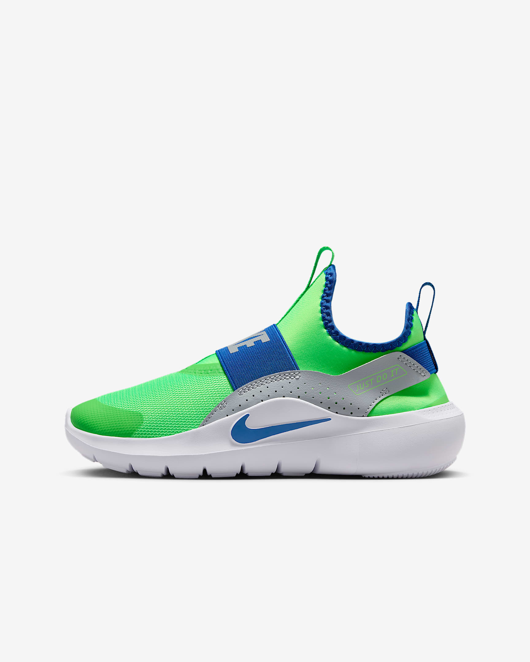 Nike Flex Runner 4 Big Kids' Running Shoes - Green Strike/Wolf Grey/White/Game Royal